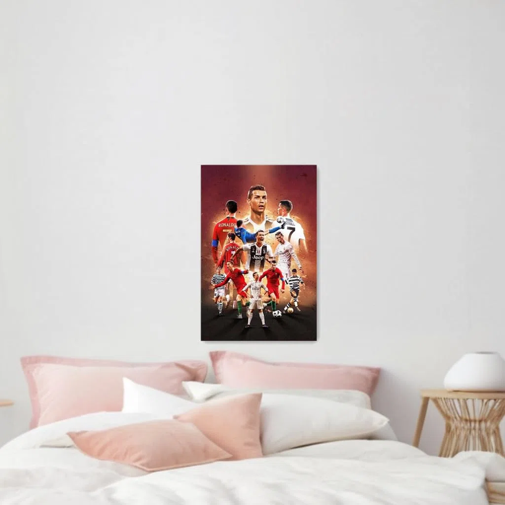 Generisch Fußballstar-Poster,Fußballstars Kunstdruck – Künstlerische Leinwand-Wanddekoration 40x60 cm(ohne Rahmen) (E)