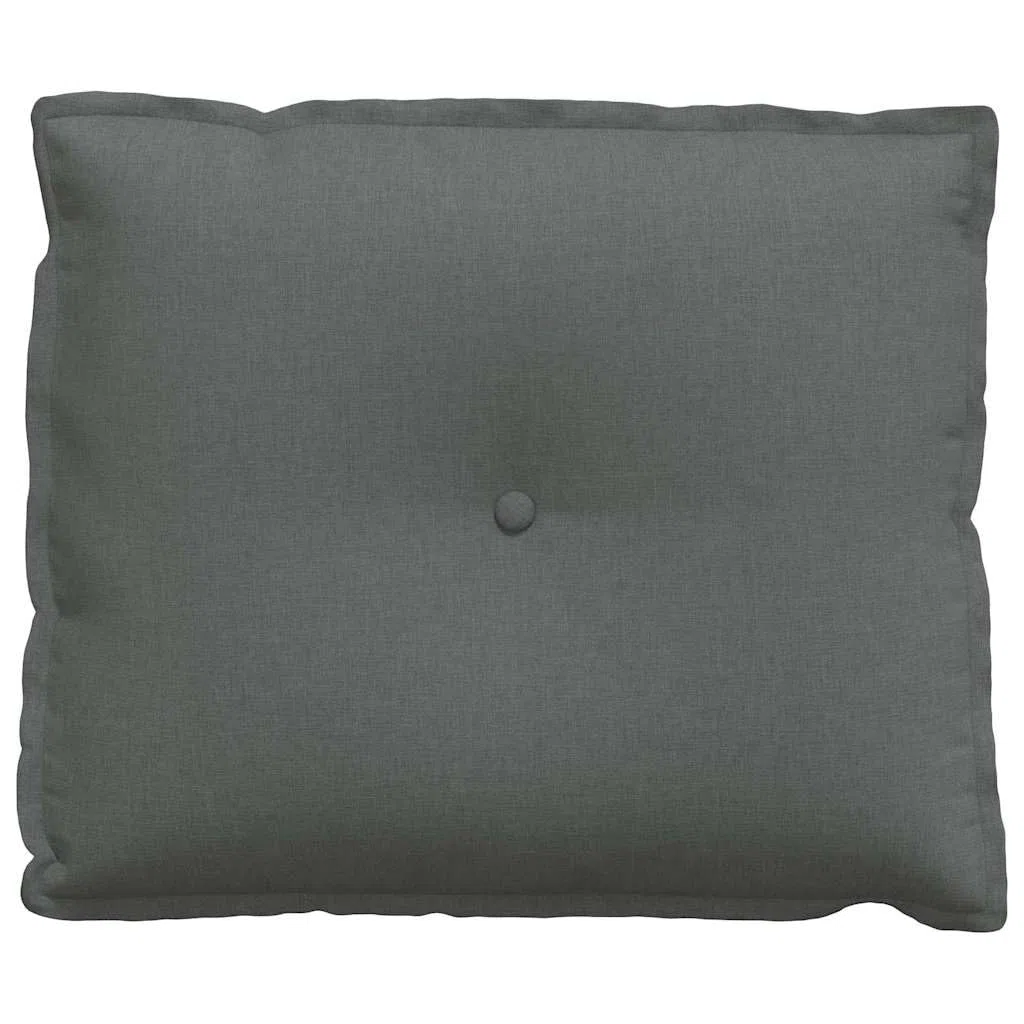 vidaXL Rückenkissen Dunkelgrau 60 x 19 x 50 cm Stoff, Wohnzimmer, rechteckige Kissen, modernes Plüschcover, dekorative Stützkissen für Sofa, Schlafzimmer und Büro
