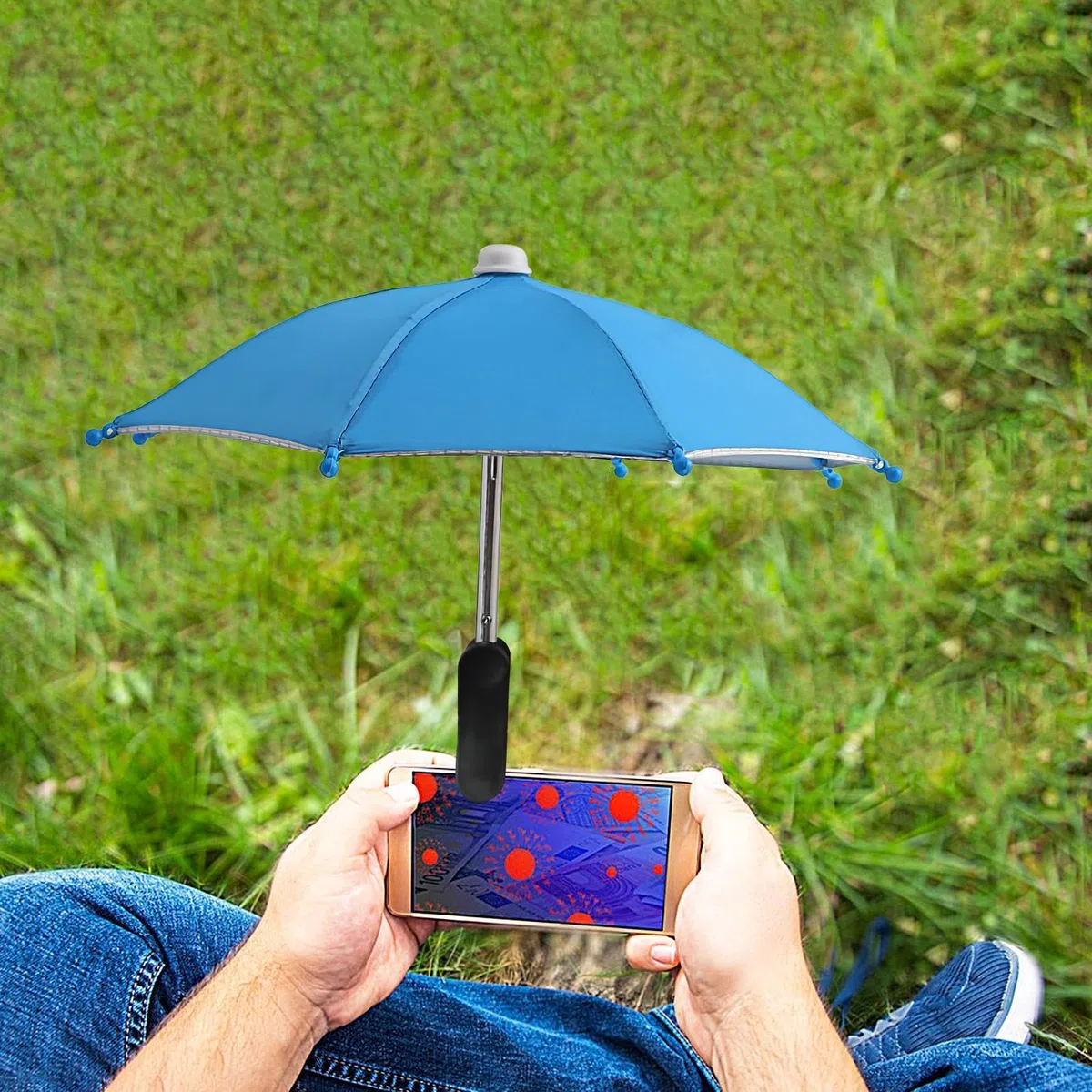 Handy-Regenschirm – blendfreier Sonnenschutz, Handy-Regenschirm für die, schützt vor Sonnenlicht und Blendung, Outdoor-Aktivitäten, Schirme für Handy-Sonnenschutz | Universell passend fü