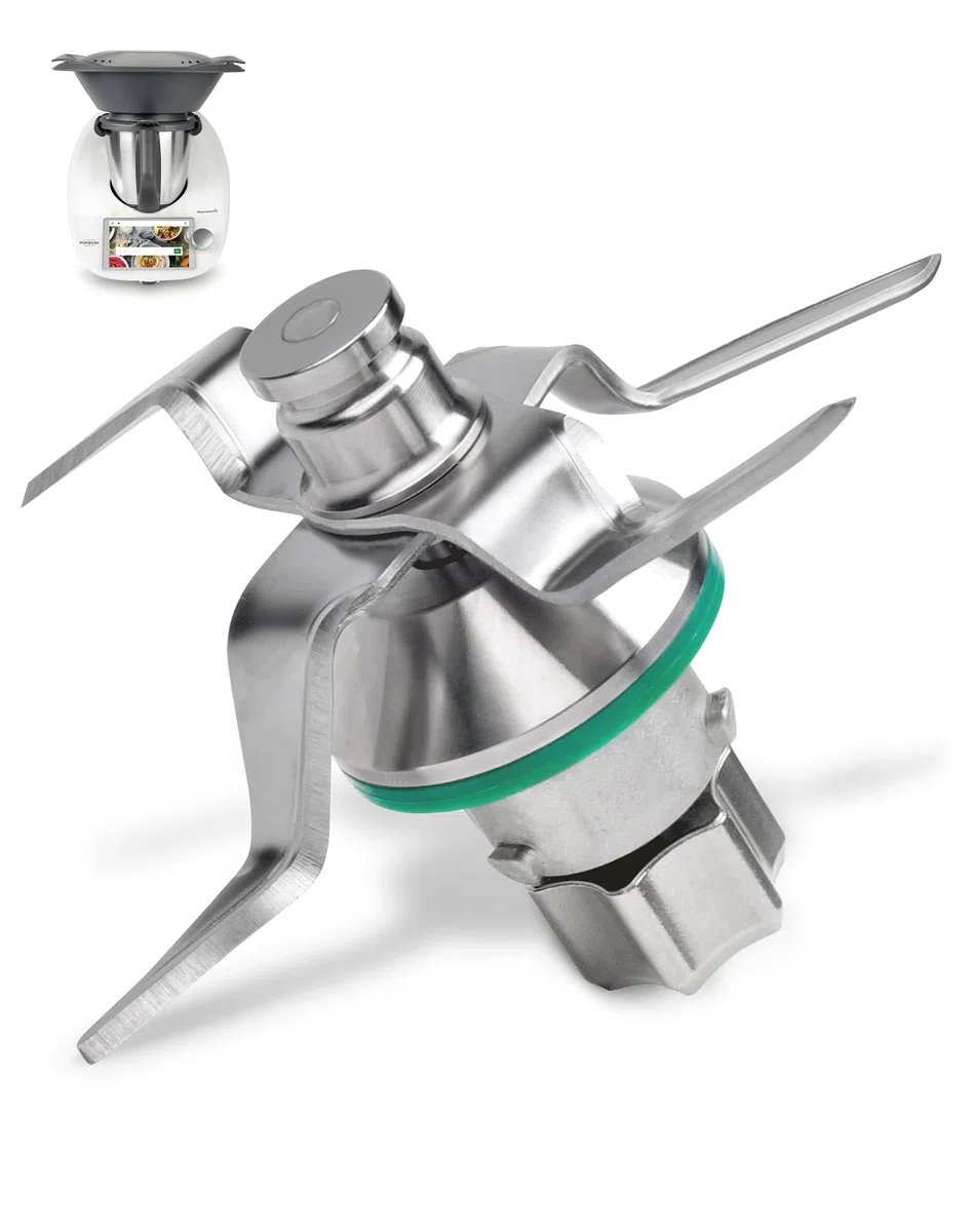 TM5 Messer für Thermomix TM5 TM6 Ersatzmesser aus Voll Edelstahl Mixmesser mit Dichtring rostfrei & stabil, kompatibel mit Thermomix Vorwerk Zubehör und Ersatzteile