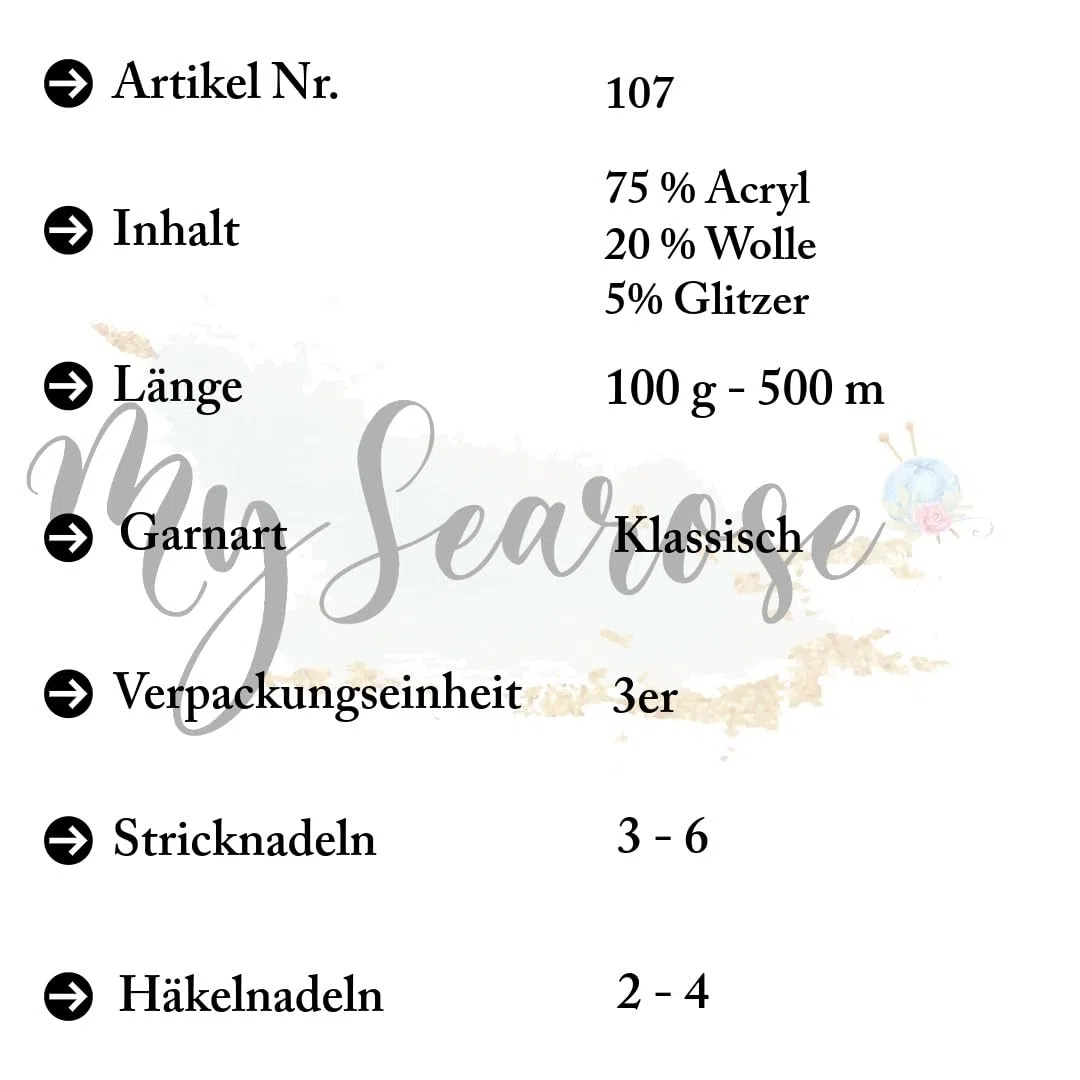 ALIZE Angora Gold Simli 01 Cream Premium Wolle 3 x 100g Glitzerwolle für Tücher Schals und Accessoires weich leicht elegant für Herbst und Winter mit mySearose Label
