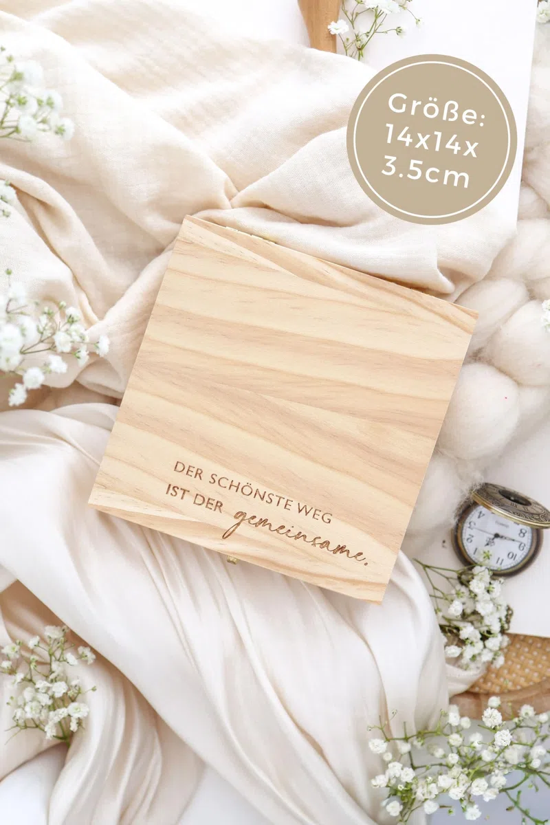 Joli Coon Geldgeschenk Hochzeit - Geldgeschenke zur Hochzeit - Hochzeitsgeschenk Geld - Hochzeitsgeschenke für Brautpaar Geld - 14 x 14 x 3,5 cm
