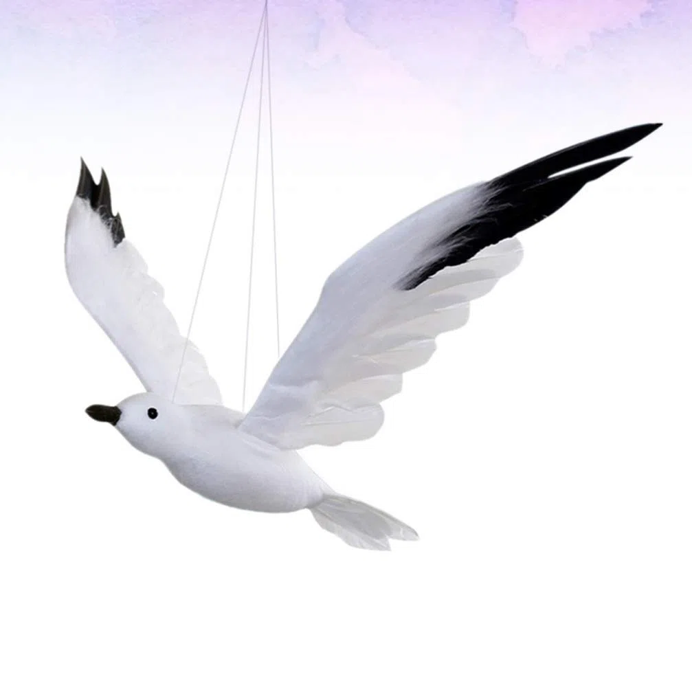 Gadpiparty Hängende Möwen Fliegender Vogel Mobile Schaumstoff Weißer Vogel Hängende Verzierung für Decke Kinderzimmer Garten Balkon Party Hochzeit Möwe Größe L
