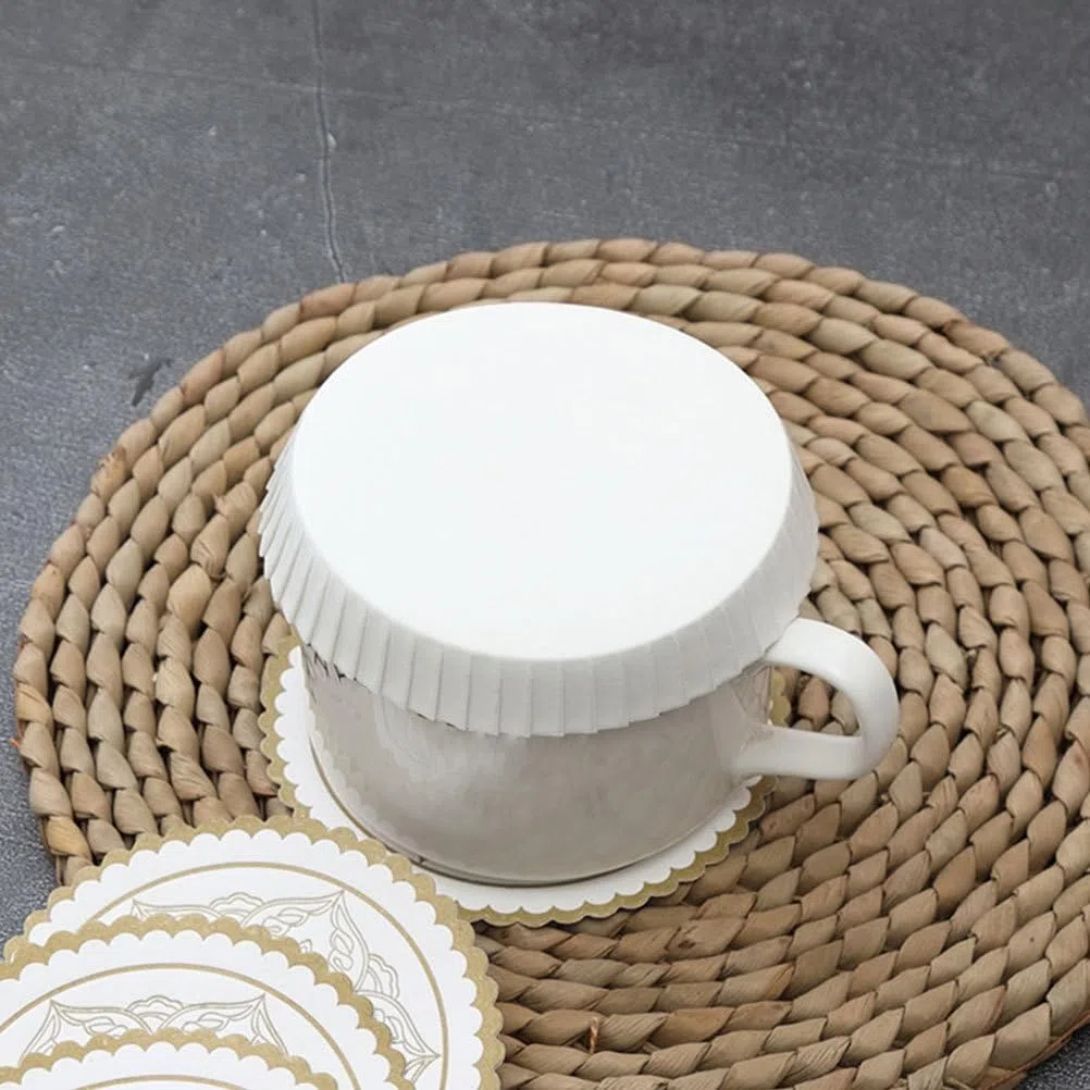 Ciieeo Einweg Becherdeckel Aus Papier 3.15 Zoll Für Kaffeebecher Spritzschutz Und Schmutzschutz Ideal Für Hotels Restaurants Outdoor Veranstaltungen