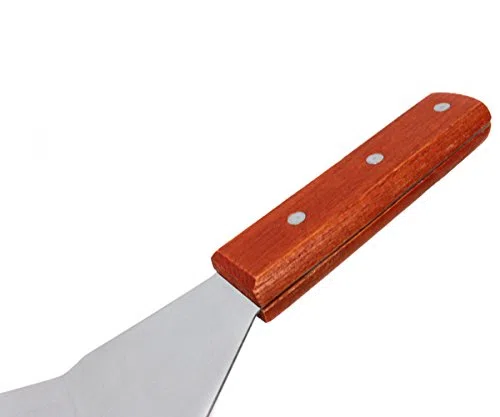 Yudu 2 stück Pfannenwender Bratenwender Küchenspachtel Bratenheber Heber mit Holzgriff Nr:02
