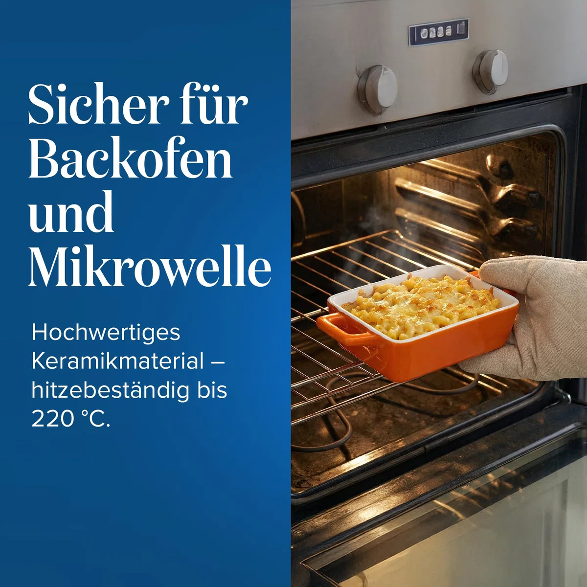 Joeji’s Kitchen Mini Auflaufformen (4er Set, 325ml): Kleine, rechteckige Keramik-Ofenformen für Lasagne, Ragout Fin, Soufflé & Gratin (1 Person).