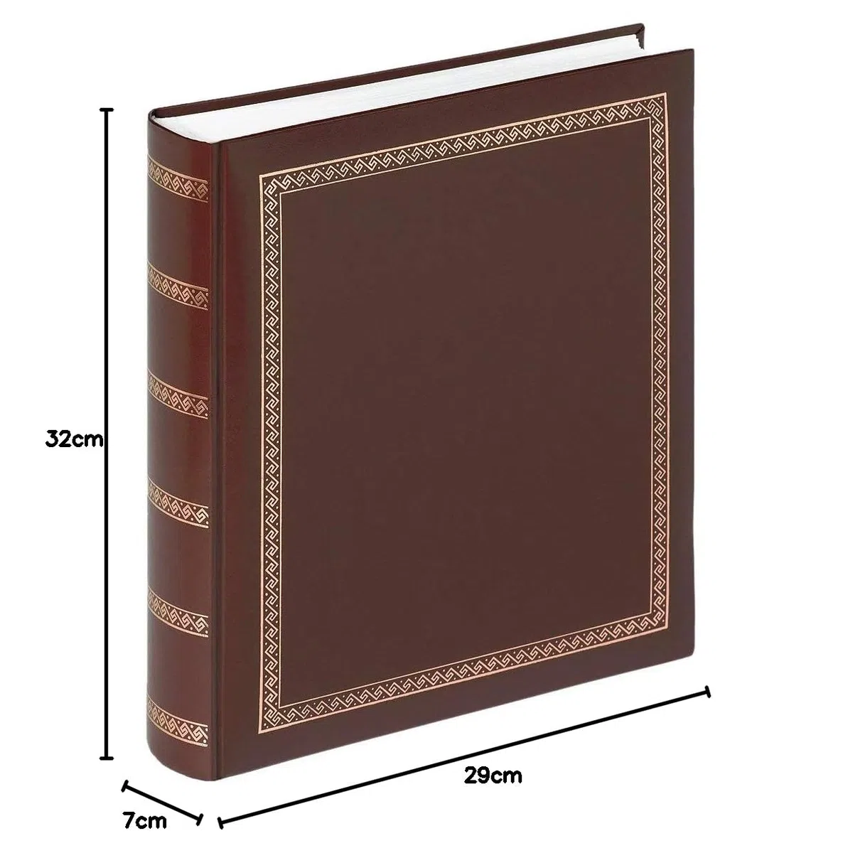 walther design Fotoalbum braun 29 x 32 cm Kunstleder mit Prägung, Das schicke Dicke MX-101-P