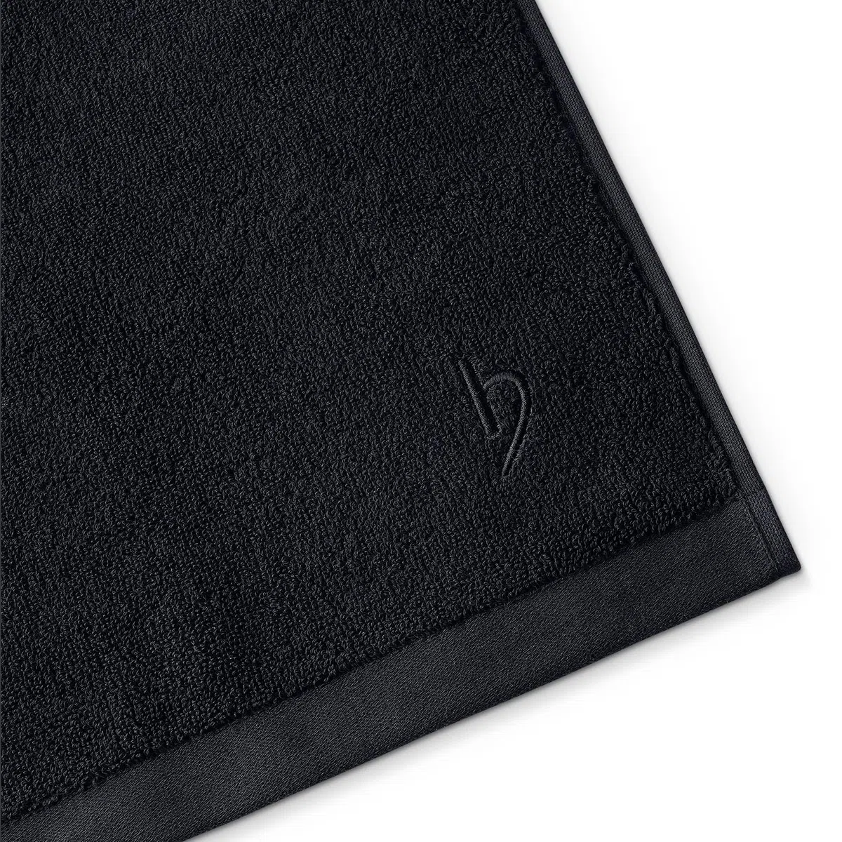 herzbach home Deep Black Kollektion | Set: 3X Gästehandtücher 30x50 cm | 100% Baumwolle | Weich und Saugstark | Farbe: Schwarz