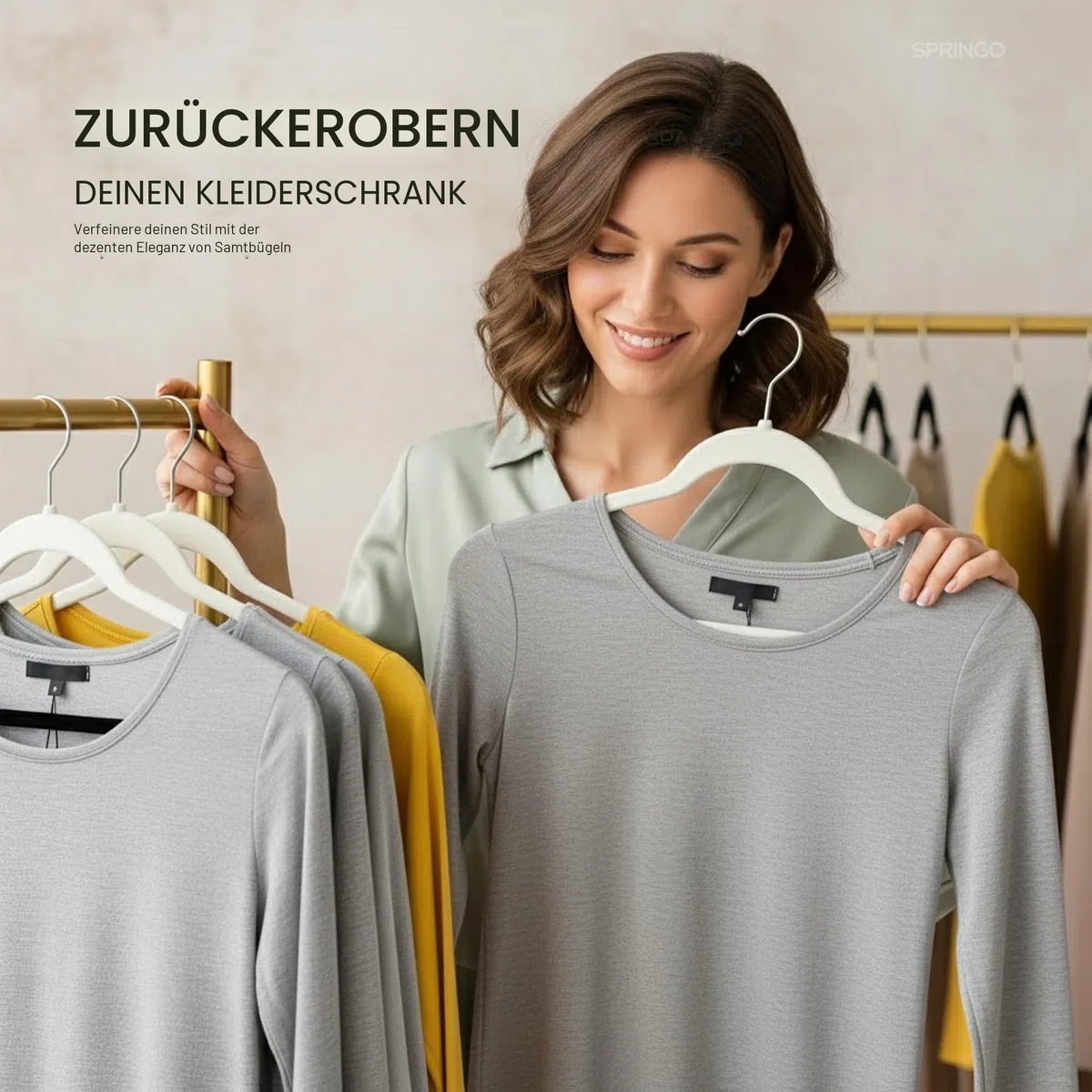 Utopia Home - Antirutsch-Kleiderbügel aus Samt - rutschfeste und strapazierfähige Kleiderbügel aus Samt - Stark genug, Jacken und Pullover zu halten (Weiß, 20er-Pack)