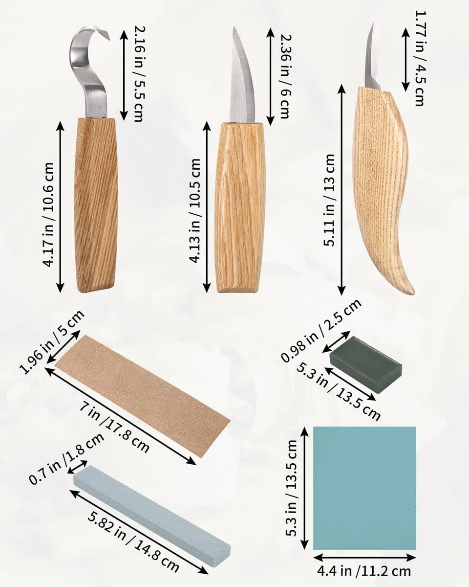Holz Schnitzwerkzeug Set, 22 Stücke Schnitzwerkzeug Für Holz, Holzschnitzerei Messer Werkzeuge Ideales Schnitzmesser Set FüR Anfänger Und, DIY Schnitzset Mit Handschuhe.
