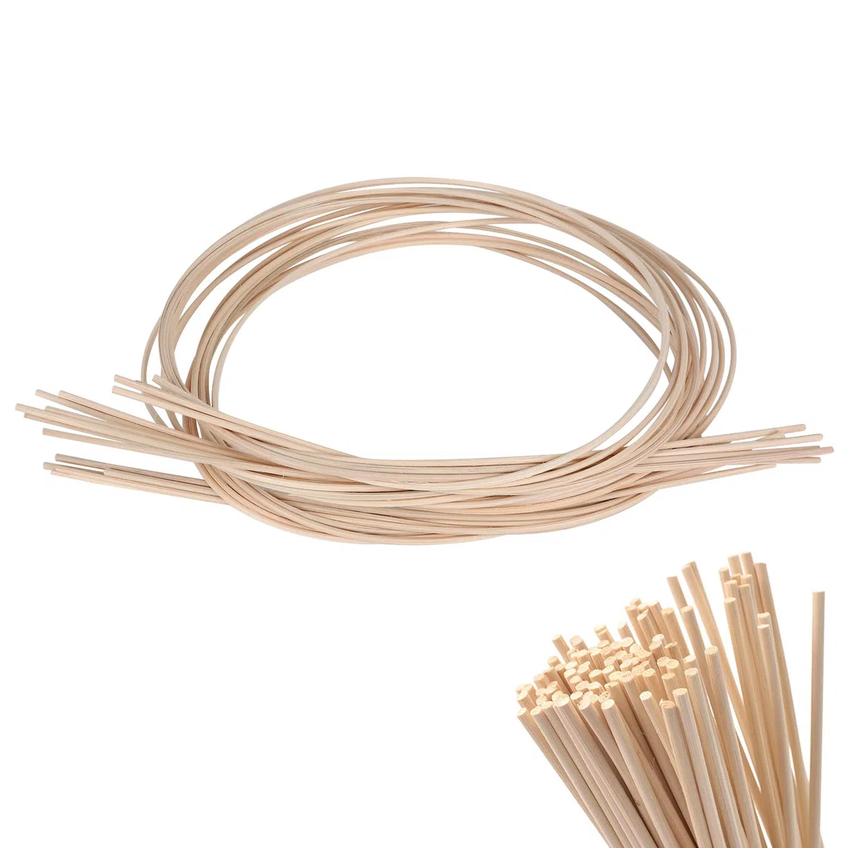 100 Stück Peddigrohr Staken, Flechtmaterial,Rattanstäbchen für Aroma Diffuser lang - Ersatz Duft Stäbe, Raumduft Stäbchen,Ø 3mm Flechtmaterial für Erstellen von Körben, Büro,Zuhause (30CM)