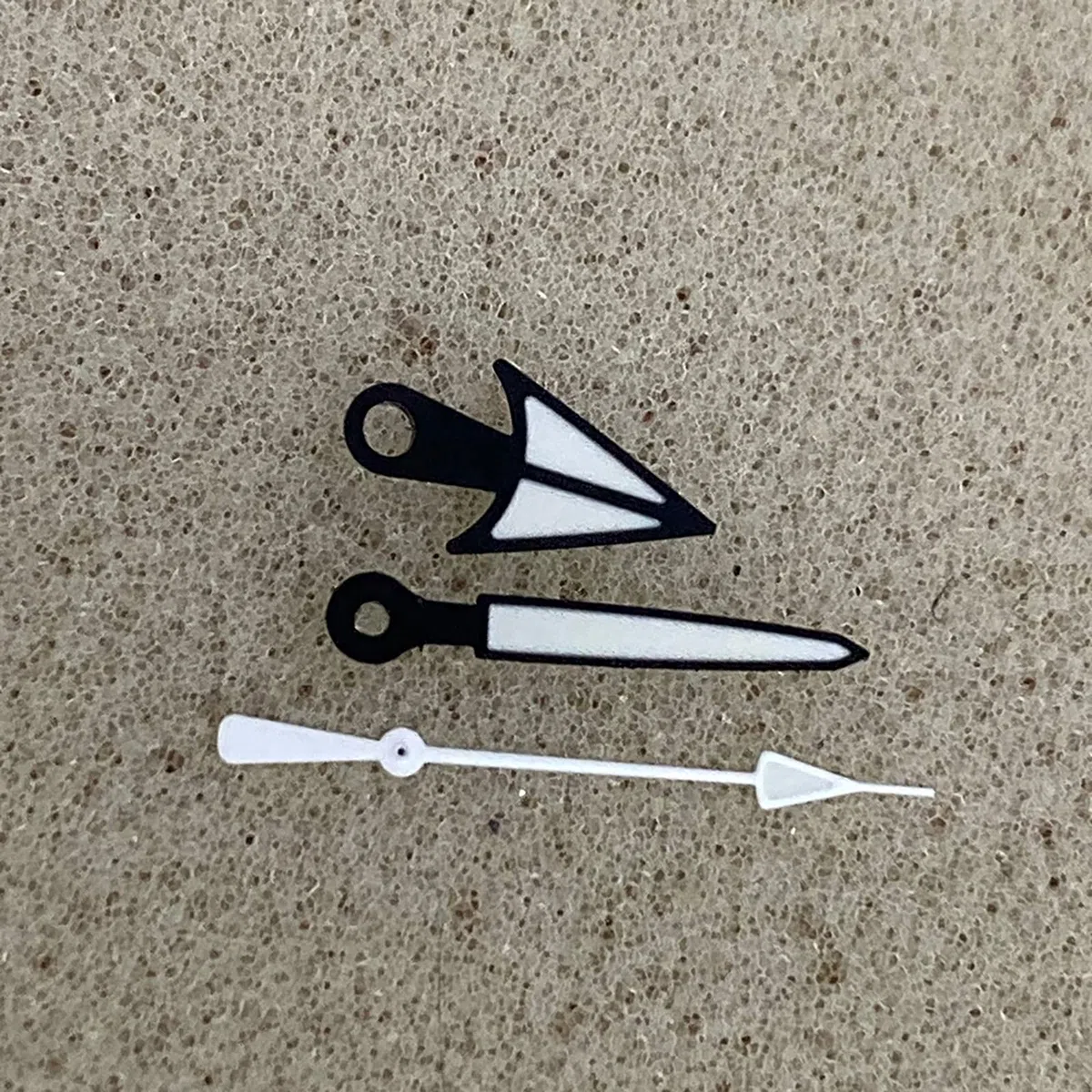 SHEAWA Leuchtende Zeiger-Set, DIY-Reparaturteil für NH35 NH36 Uhrwerke, Zubehör (schwarz)