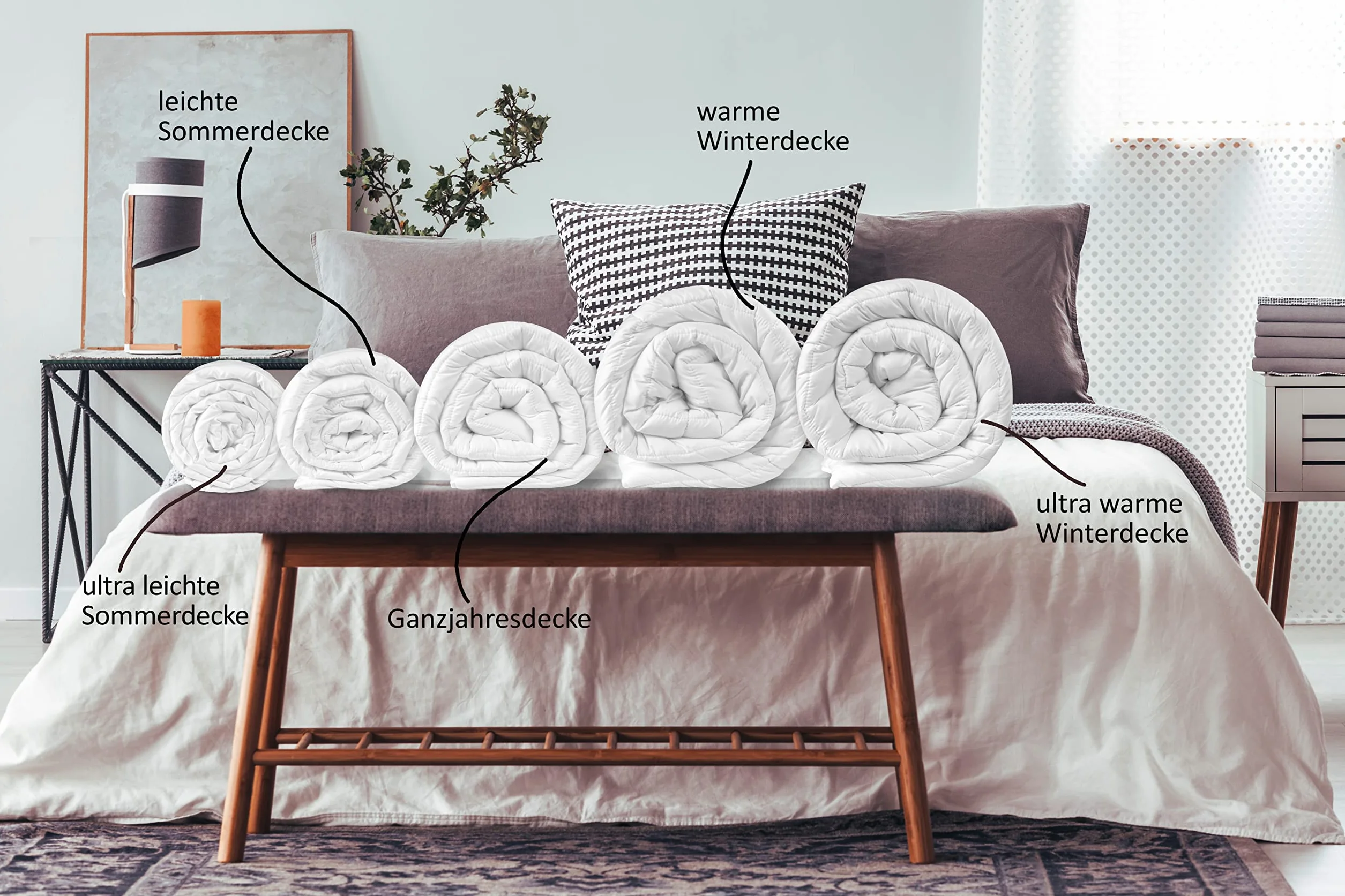 sleepling Ultra leichte Sommerdecke 135x200 cm, Sommer Bettdecke leicht, dünne Sommerbettdecke aus 100% Mikrofaser, Ökotex 100, waschbar 60 Grad