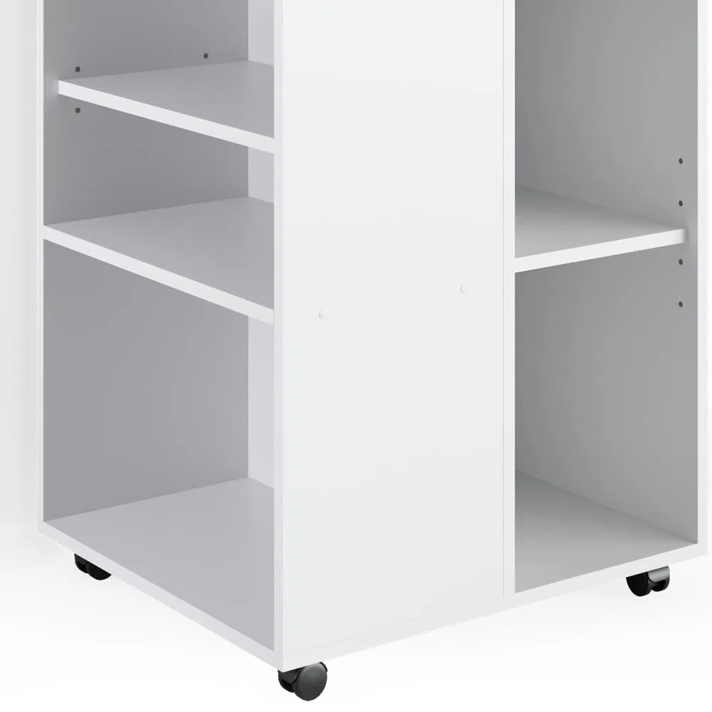 Vicco Rollcontainer, Weiß, 59.4 x 52.6 cm, flexibel einsetzbar mit Rollen für Mobile Nutzung