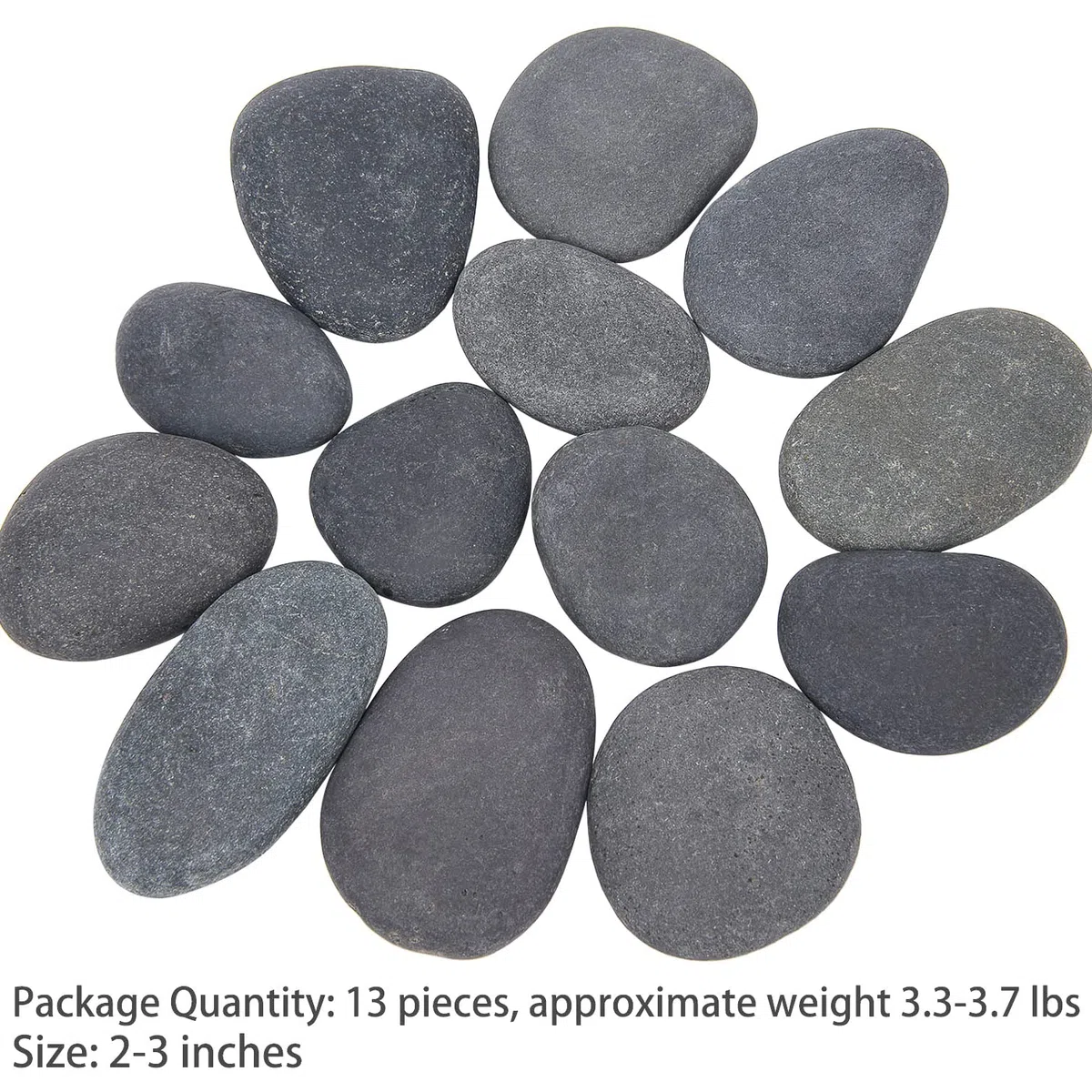 Hisredsun 13 Stück Flache Steine zum Bemalen, 5–8 cm Glatte Große Kieselsteine, Dekosteine Naturstein,Natürlicher Flussstein für Mandala Bemalen,Zen Garten,Blumentöpfen und Aquarien