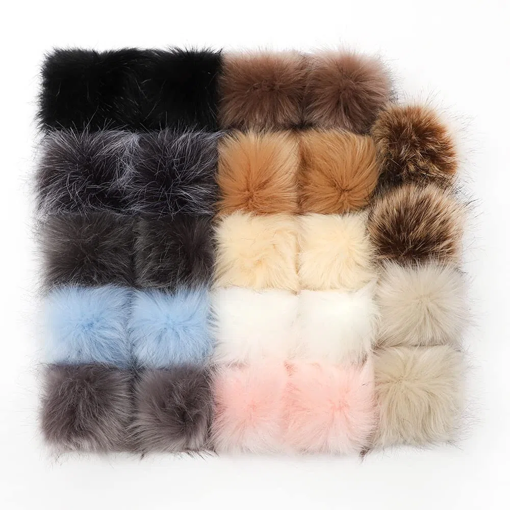 10 Stück 8cm Kunstfell Pompon Fellbommel Pompon Bommel für Mützen Beanies Fellbommel Fellpompon Künstlicher Haarball für Tasche Anhängern Schlüsselanhänger Dekoration Bekleidung Zubehör -braun