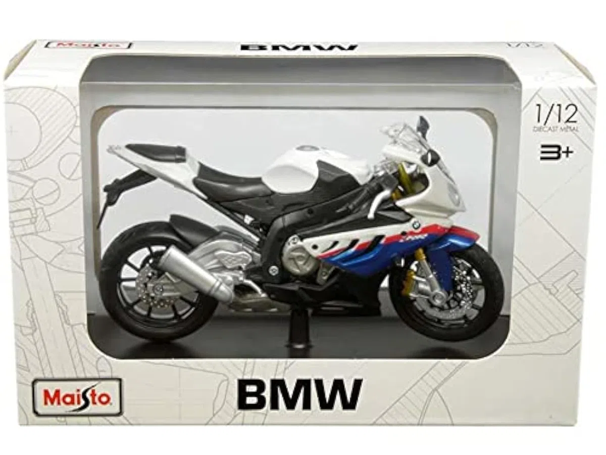 MAISTO BMW S1000RR 1:12 Modellmotorrad, Verschiedene Designs und Farben
