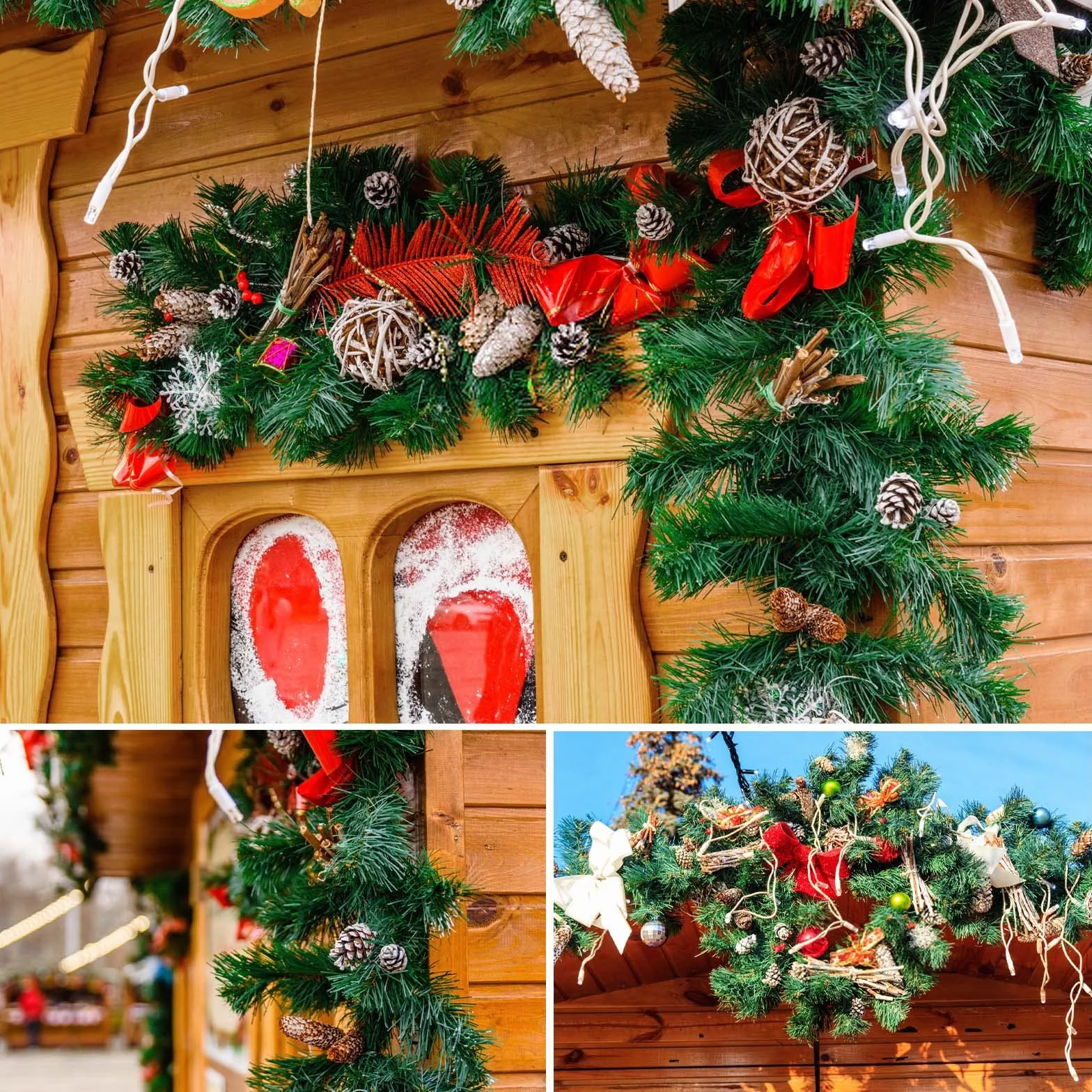 DATEFUN Grüne Weihnachtsgirlande 2,7m - Künstliche Tannengirlande für In- und Outdoor - 270 Spitzen - Weihnachtsdeko für Kamin, Treppe und Mehr