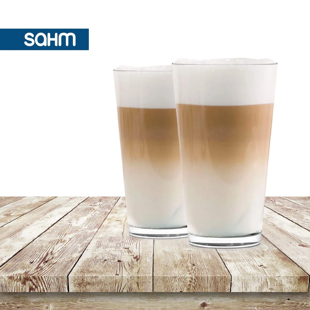 Sahm Latte Macchiato Gläser Set (6 STK) - 0,30 l Trinkgläser Set - Ideal auch als Wassergläser Set - Klassische Kaffee Latte Gläser