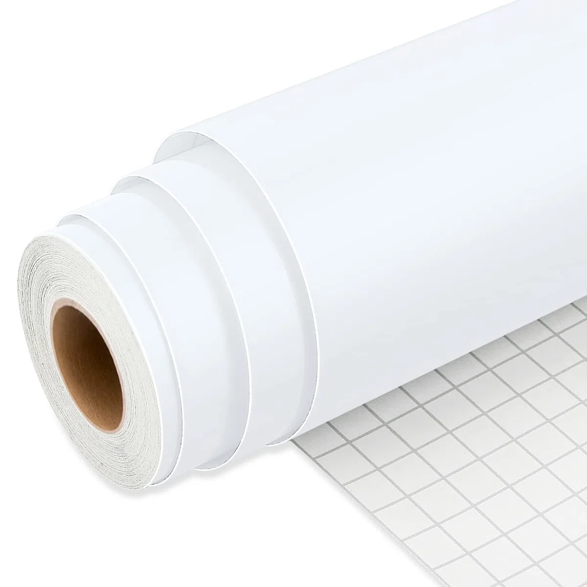 IModeur Vinylfolie Plotter Weiß Matt, 30,5 cm x 7,62 m Plotterfolie selbstklebend Weiß, Plotterfolie Vinyl Weiss Für Silhouette Cameo, die meisten Schneidemaschine