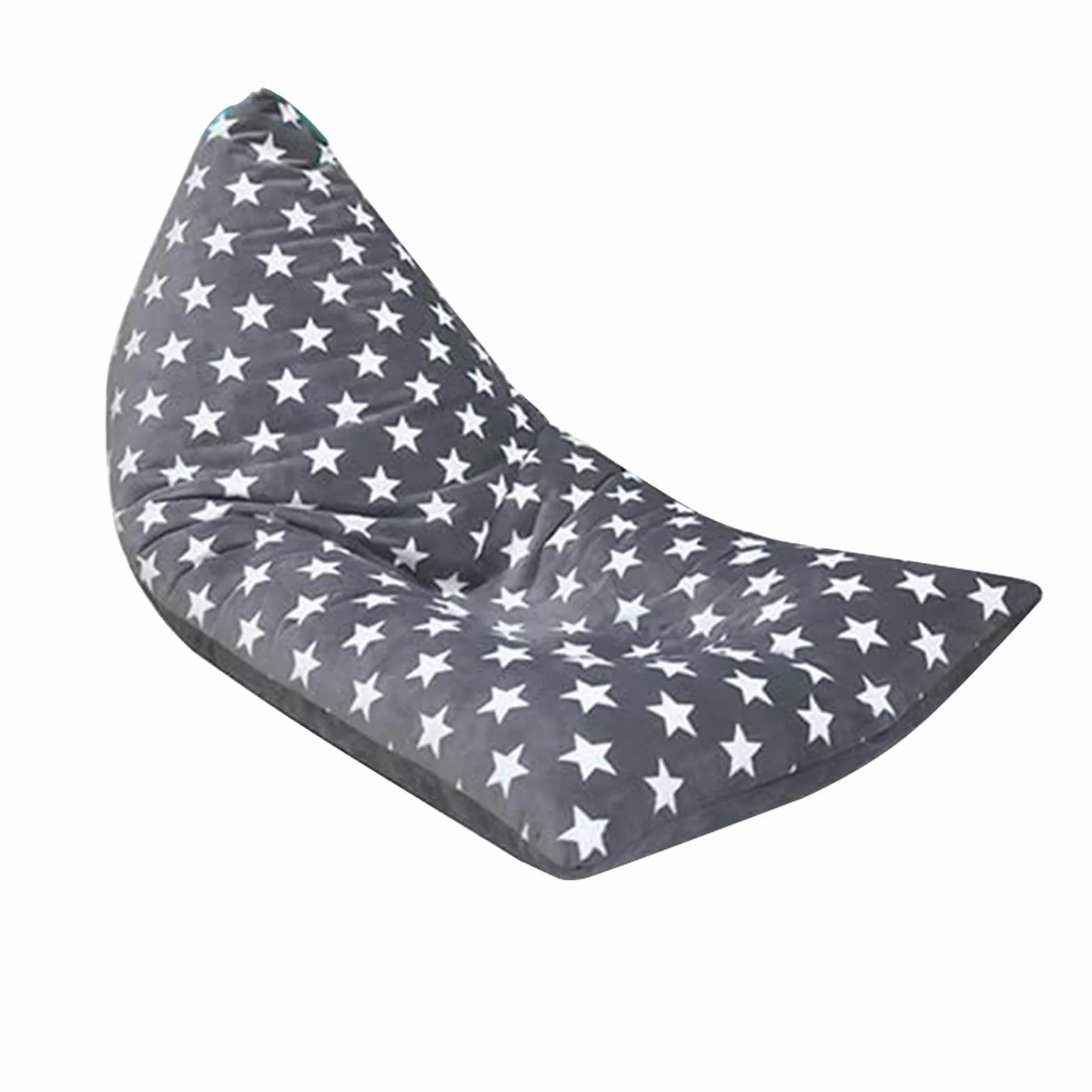 Sitzsack-Bezug für Stofftiere, groß, dreieckig, für die Organisation von Plüschtieren, Kindern, Kleinkindern, Uni, 127 x 72 x 72 cm, bunte Streifen