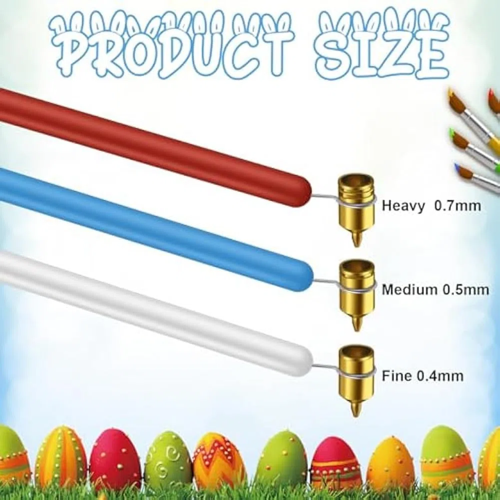 Schräglinien-Farbstift-Set, 0,7/0,5/0,4 Mm, Schwere Feine Messingspitze, Kistka-Wachsstift, Dekorationsset, Pysanky, Kistka-Werkzeug, Langlebig