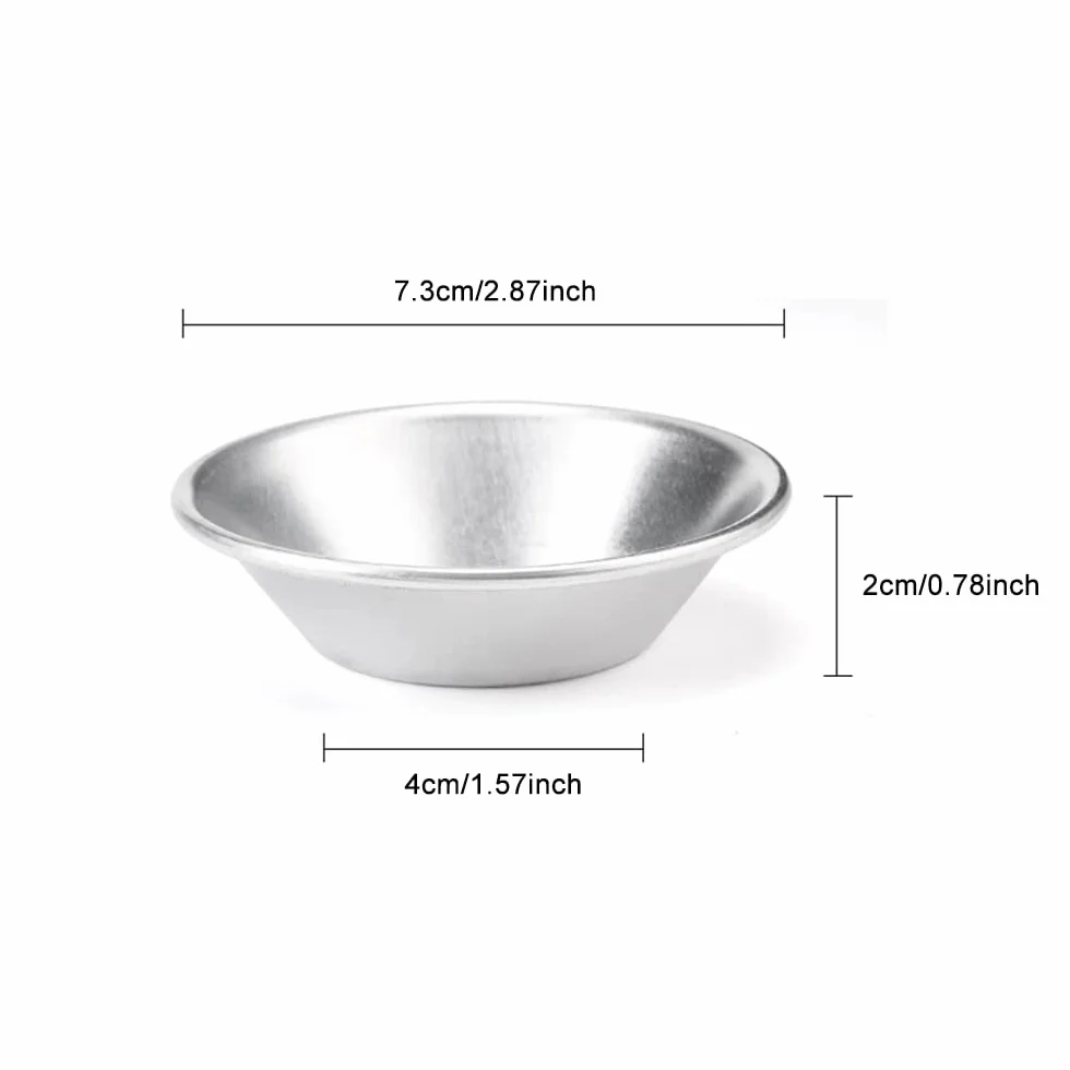 24 eloxierten Aluminium-Ei Tart Cupcake Kuchen Cookie Form Puddingform Backen Werkzeug