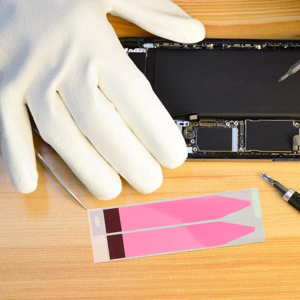 Selbstklebende Batterieklebestreifen 12 Stück mit Starkem Kleber für Akku Befestigung bei Telefonbatterien