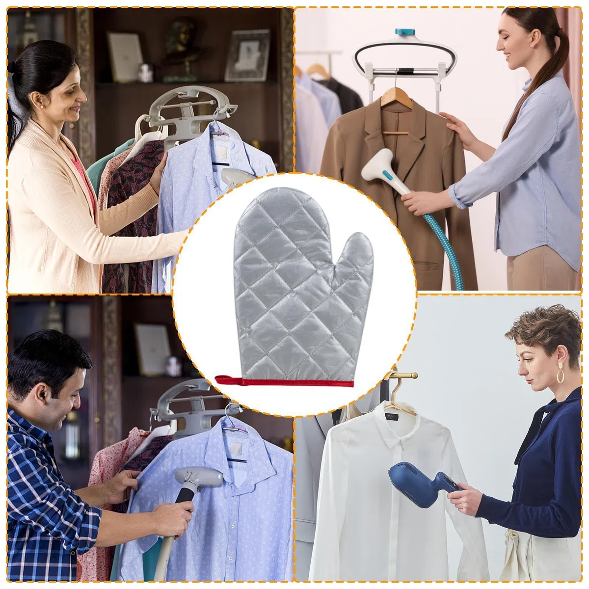 Bügelhandschuh für Dampfbügeleisen, hitzebeständig, wasserdicht, flexible Handschuhe für Dampfbügeleisen, Schutz beim Dampfbügeln, ideal für Hemden, tr
