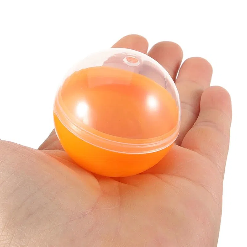 Gatuida Kleine Runde Kapseln: 100 Stück Leere Klare Farbige Kapseln Kaugummiautomat Füllung 45mm Plastikkugeln zum Befüllen für Weihnachten Spielzeugkapseln und Partygeschenke