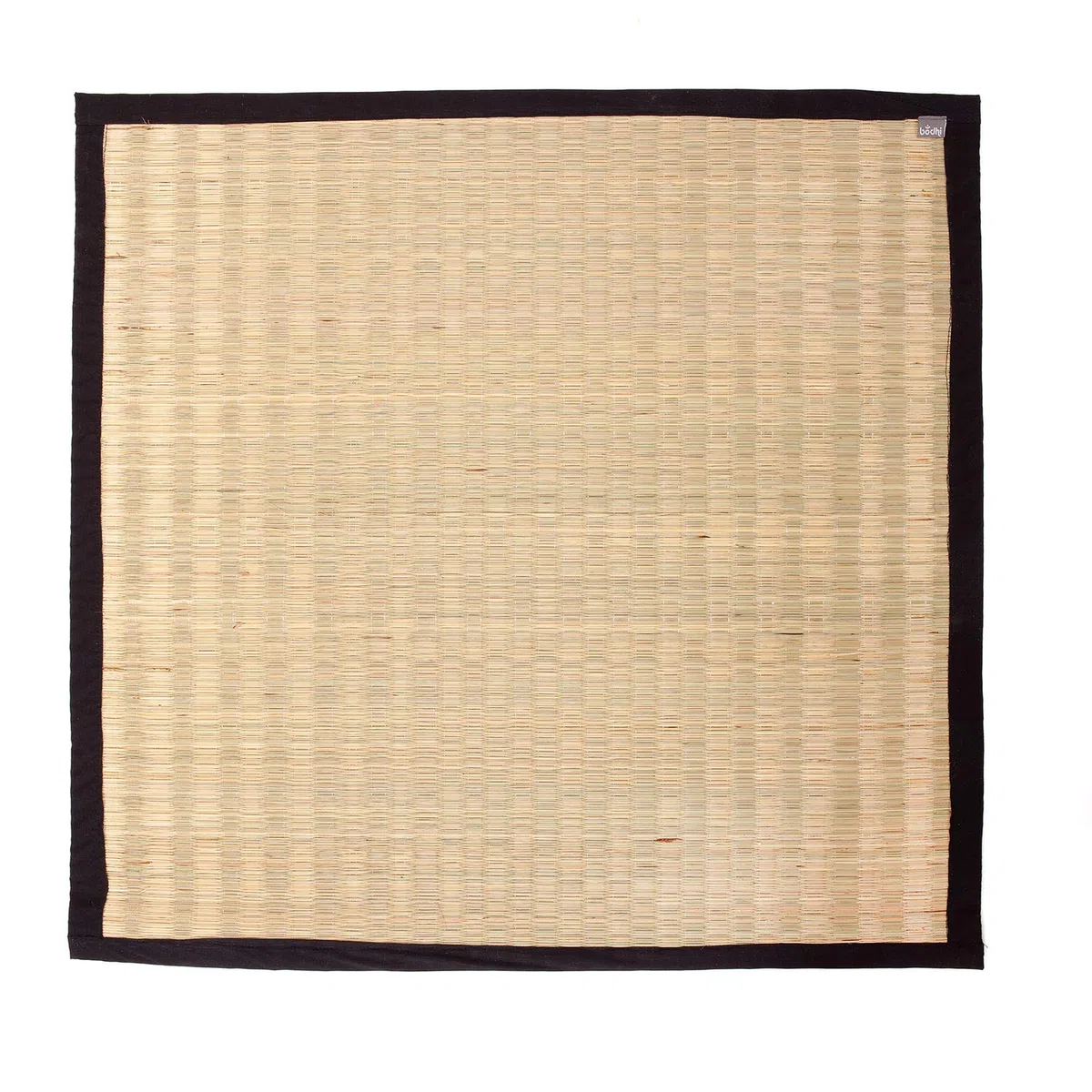 Bodhi Tatami Rollmatte | Japan-Stil | Nachhaltige Goza Matte aus haltbarem Igusa-Gras | Mit Baumwollkante umsäumt | Sitz & Liegeunterlage | Ideal als Futon, Shiatsu & Zabuton Unterlage | 80 x 80 cm