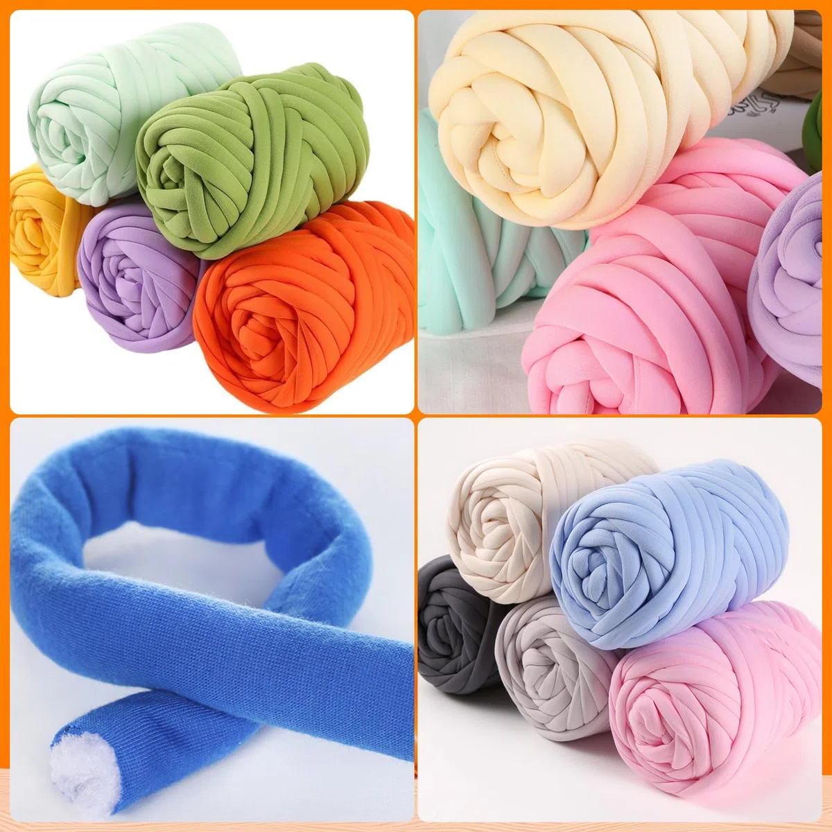 Armstricken Wolle 500g 25m Dicke Chenille Wolle zum Handstricken Weiches Chunky Yarn Schlauchgarn Häkelwolle Dickes Garn zum Häkeln für Taschen, Decken, Haustiernester, DIY-Kunsthandwerk (Hellgrün)
