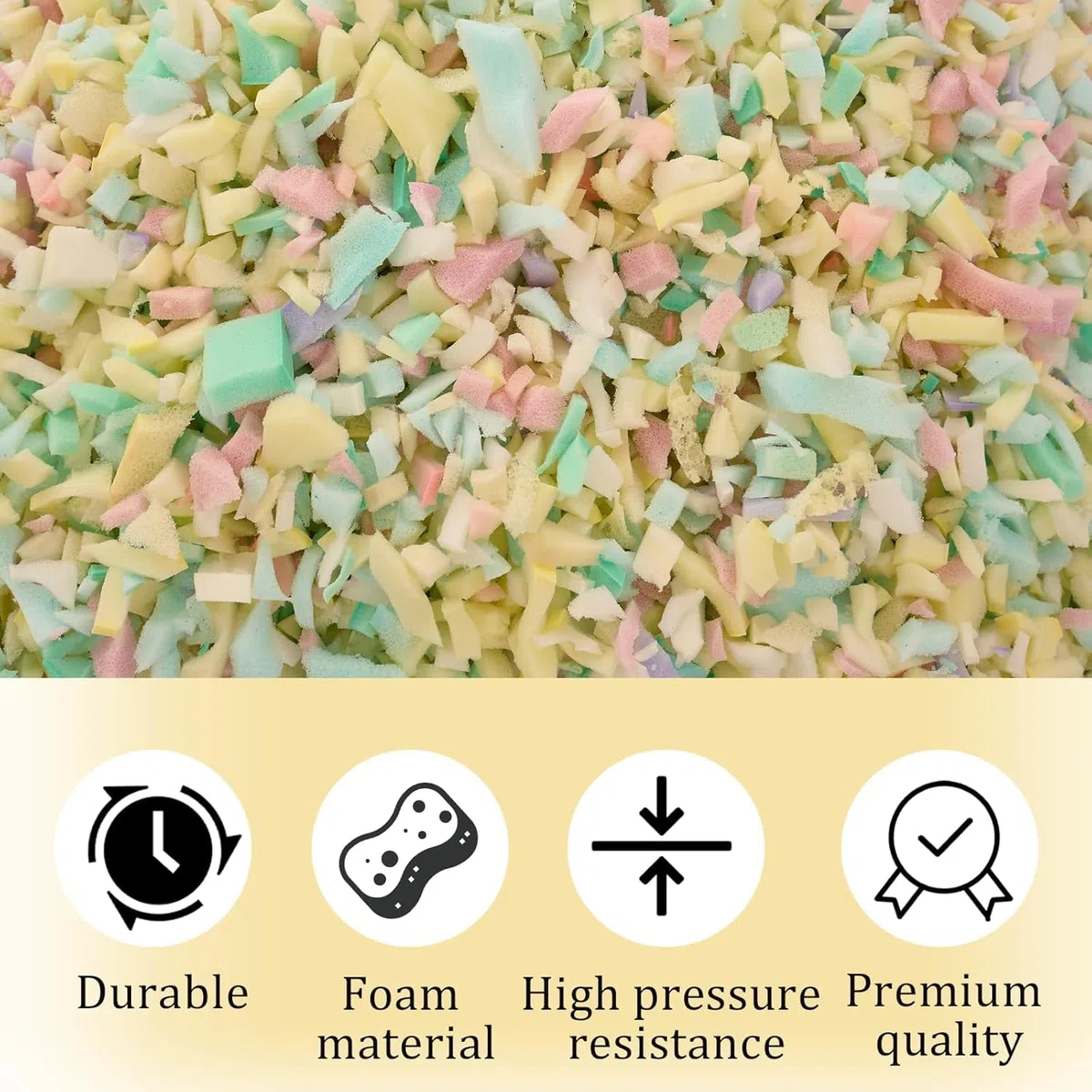 Louis Donné Memory Foam NACHFÜLLPACK 3,5KG (7.7LBS) Hochwertige Sitzsack Füllung Shredded Foam, Weiche Schaumstoff-Flocken für Hundebetten & Couchkissen, Geruchsneutral & Formstabil