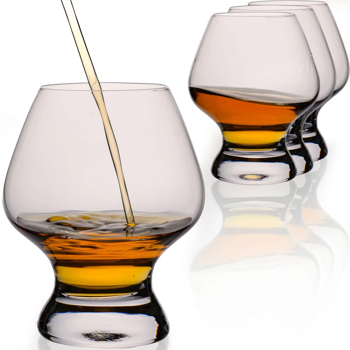 4er Set Tasting Glas 220ml Nosingglas Degustationsglas aus Glas - Cognacglas Whiskyglas spülmaschinenfest