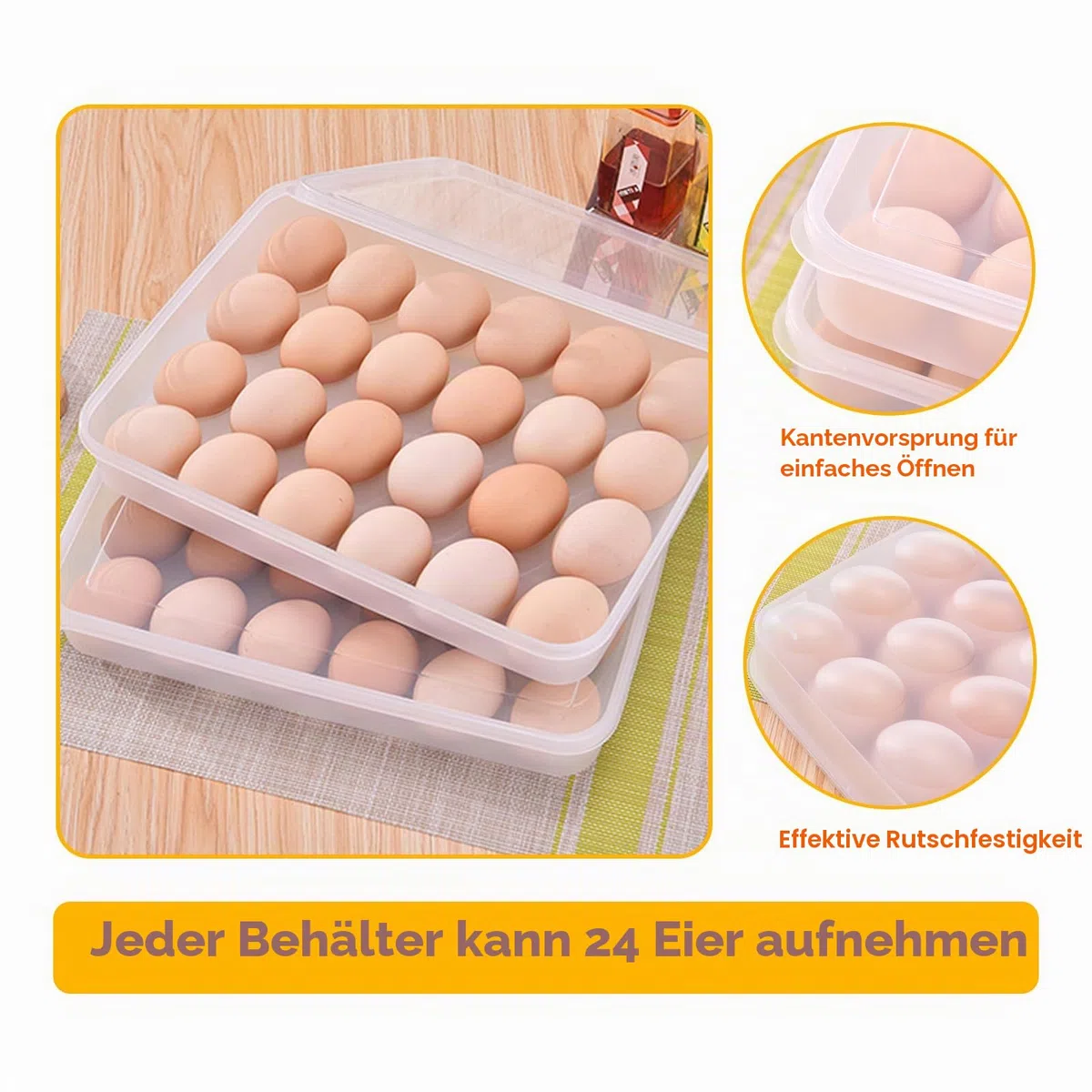 2 Set Eierschale mit Deckel, Eierträger Behälter für Teufel Eier, Ostern und Thanksgiving Party, Home Kitchen Supplies