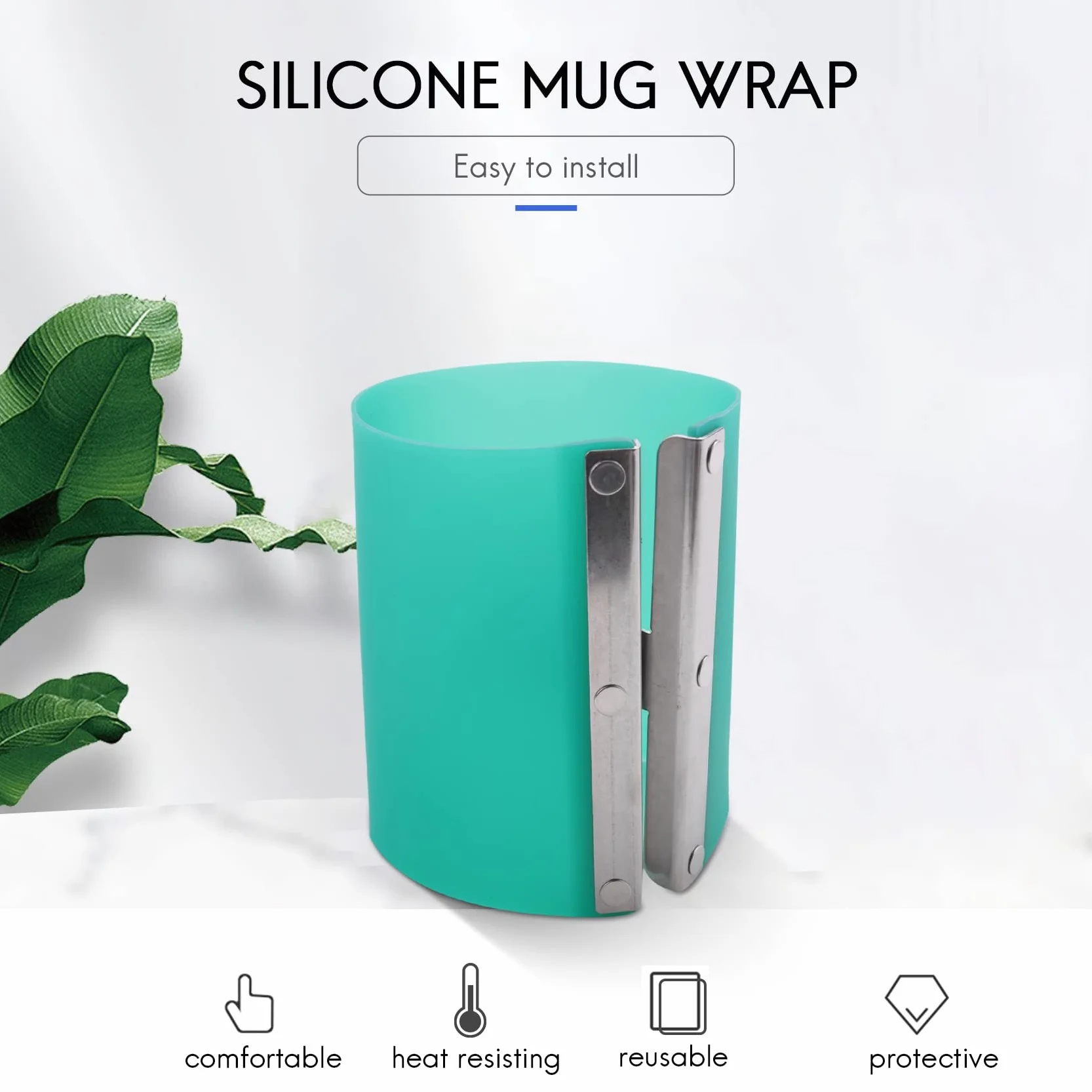 4 StüCke Silikon Becher Wrap für Sublimations Becher 11OZ Becher Wraps für Sublimation in Ofen 3D Silikon Becher Wrap Sublimation
