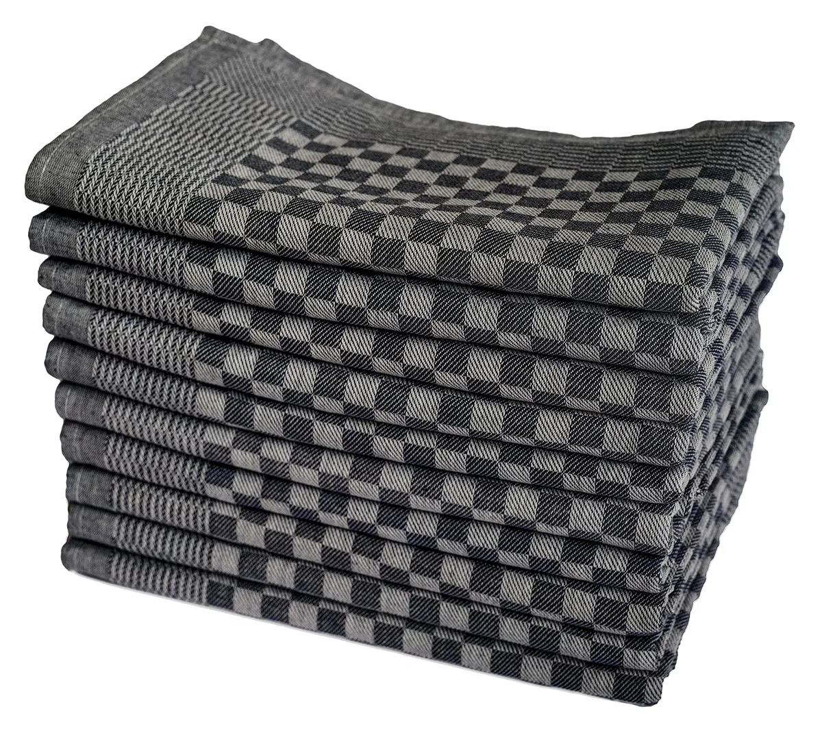 10er Pack Grubentücher 50x70 cm schwarz Küchentücher Geschirrtücher Grubentuch