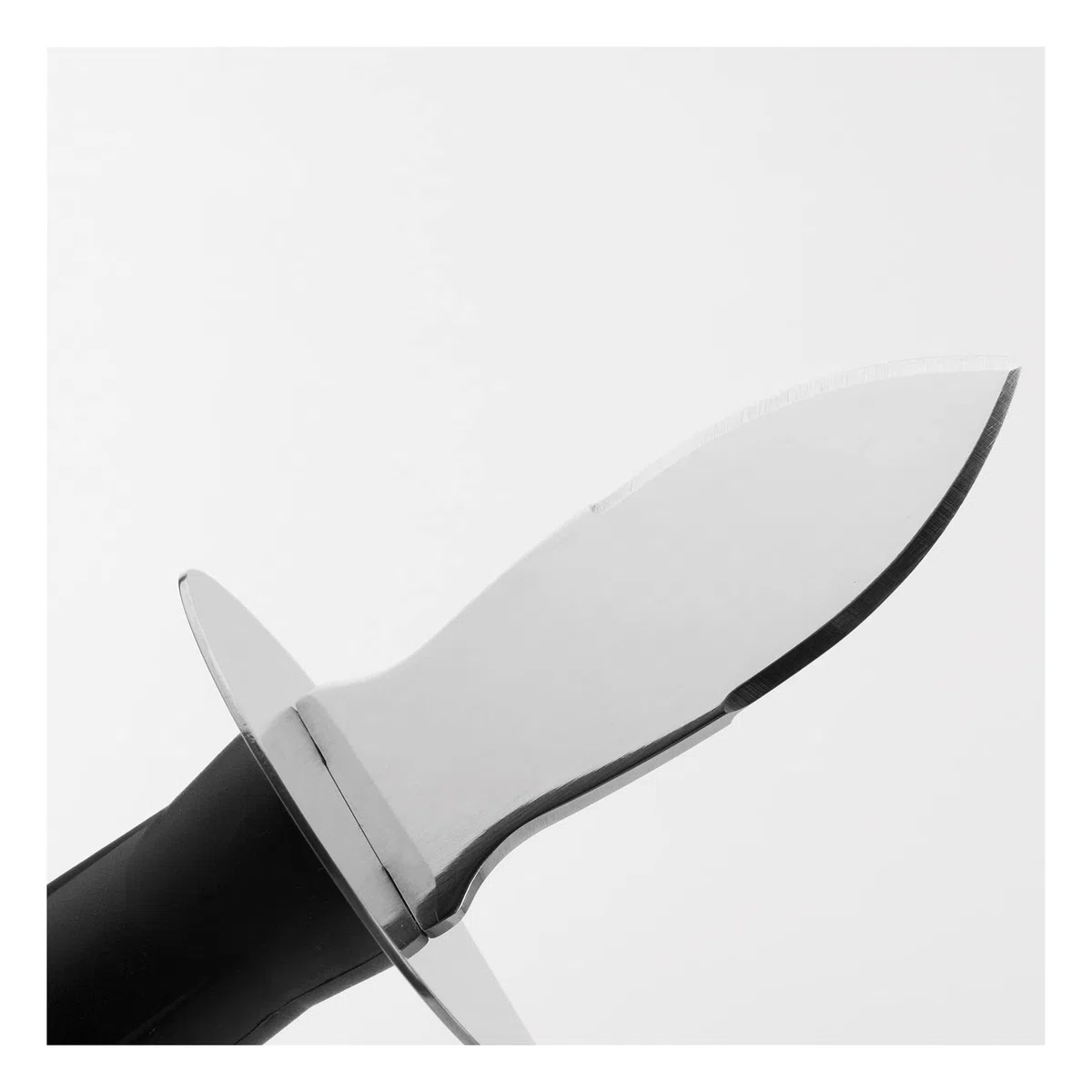 Westmark Austern-Set: 1 Austernbrecher, beidseitig geschliffene Klinge + 1 Austernhalter mit Anlegekante, Rostfreier Edelstahl/Kunststoff, Silber/Schwarz, 661522E6