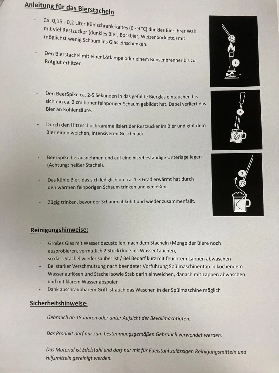 STAR Bierstachel BeerSpike Spülmaschinenfest | Geschenke für Männer