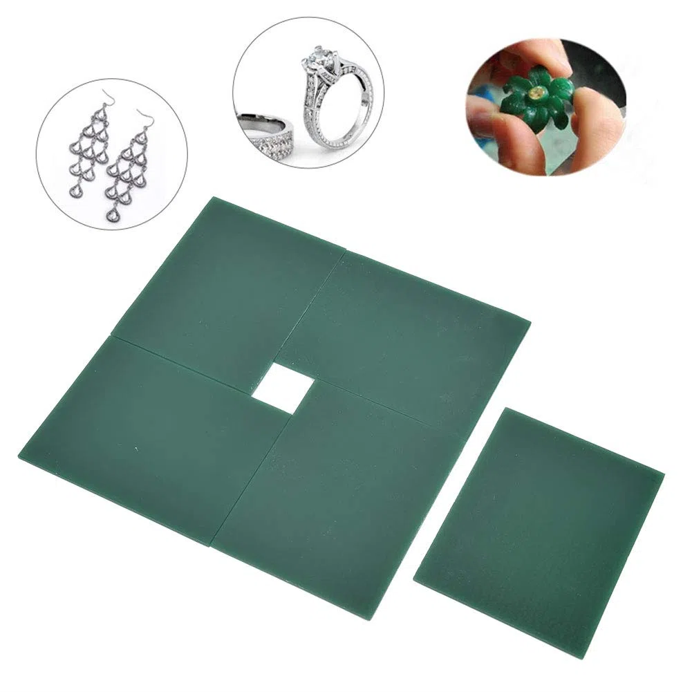5 Stück Modellierwachs, Schmuckwachs Scheiben, Grüner Schmuck Schnitzwachs | Grüner Schmuck Schnitzwachs, Schmuck Modellierung Skulpturenproduktion Zubehör, Schmuck Carving Wax for Jewellers