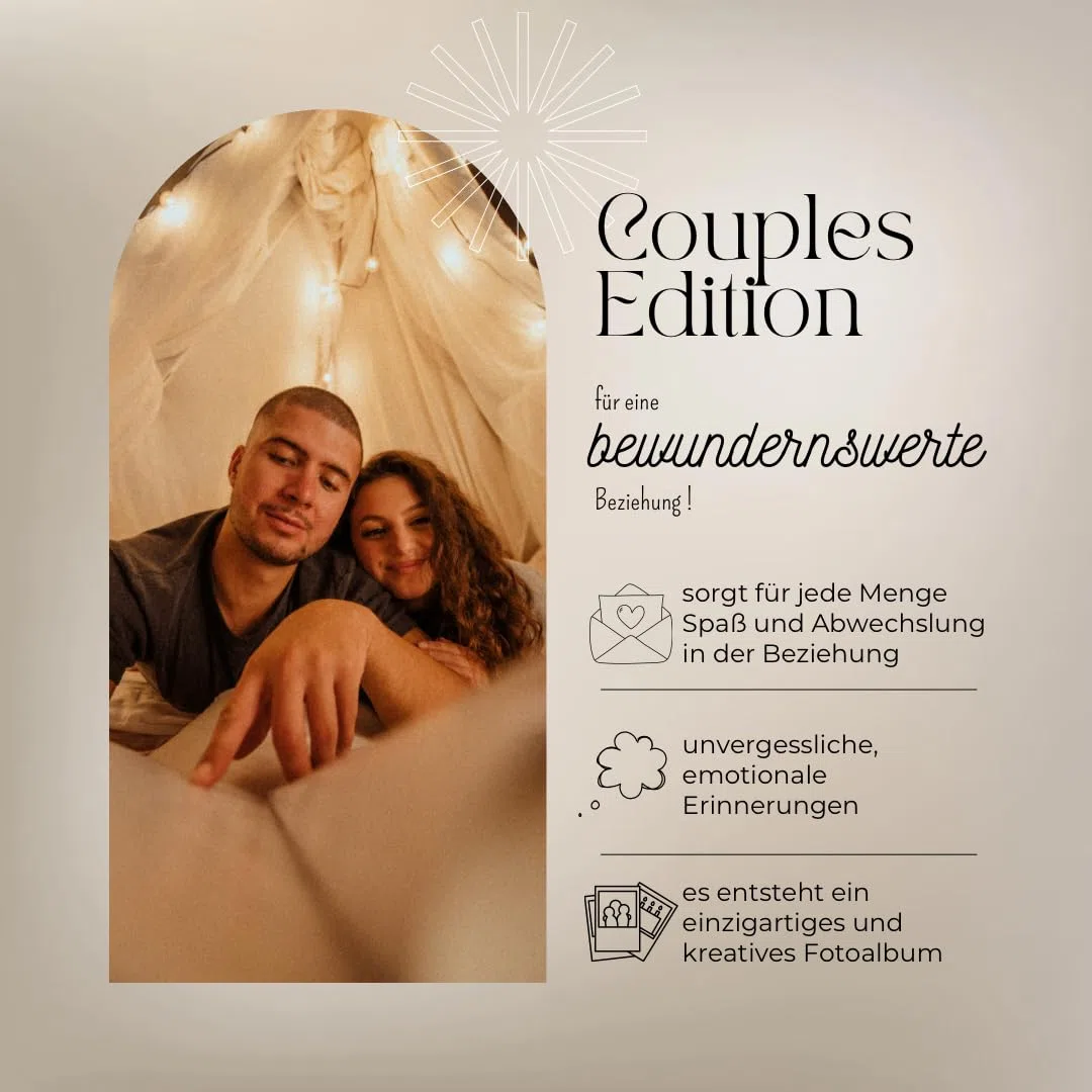 YourLoveChallenge® Paare Edition - Challenge Fotoalbum mit 130+ Challenges für Paare, persönliches Geschenk für deinen Partner zum Geburtstag, Jahrestag oder als kleine Aufmerksamkeit