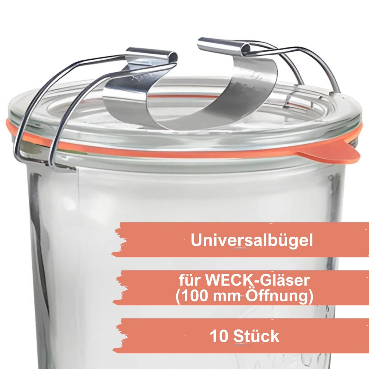 10 Universal-Klammern/Einweckklammern/Weckklammern/Bügel für Einkochgläser