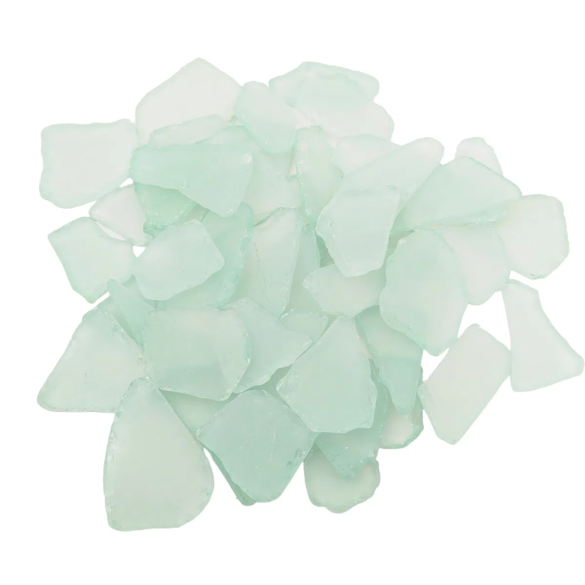 500g Unregelmäßige mattierte Glasmosaikfliesen im Großpack – DIY Bastelbedarf für Schmuck, Bilderrahmen, Untersetzer, Gartendekoration, Mosaik-Kunstprojekte für drinnen & draußen (Weiß, 2,5–6 cm)