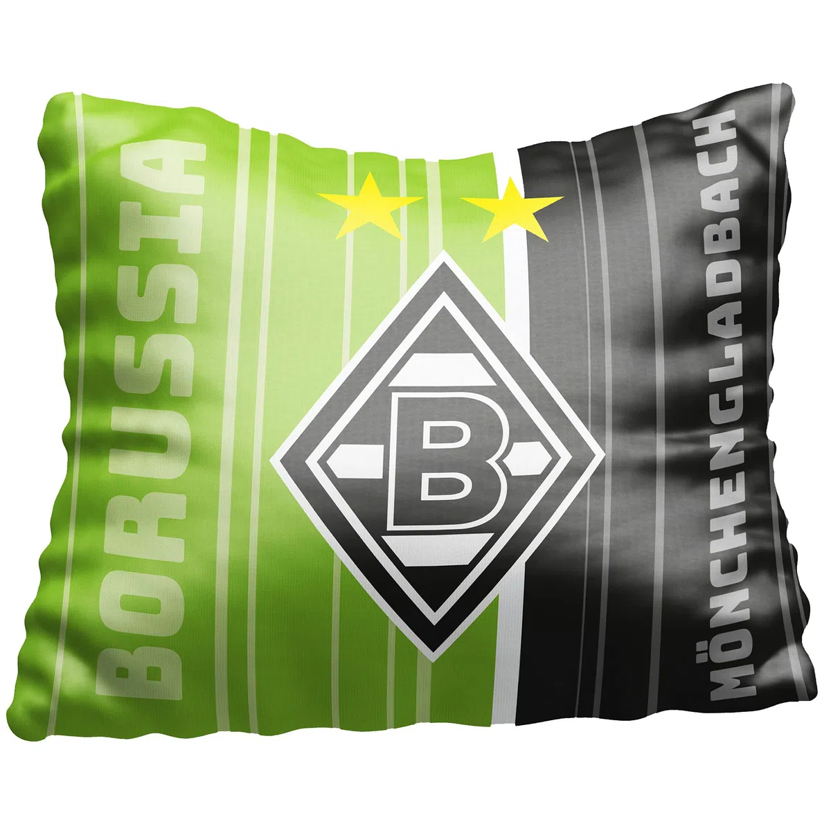 Borussia Mönchengladbach Wende-Kissen Die Fohlen-Elf 40x40 Schwarz Weiß Grün Fußball Borussia Park VfL 1900 Bundesliga Fankissen Kuschelkissen Dekokissen Kopfkissen Meister Polster z. Bettwäsche