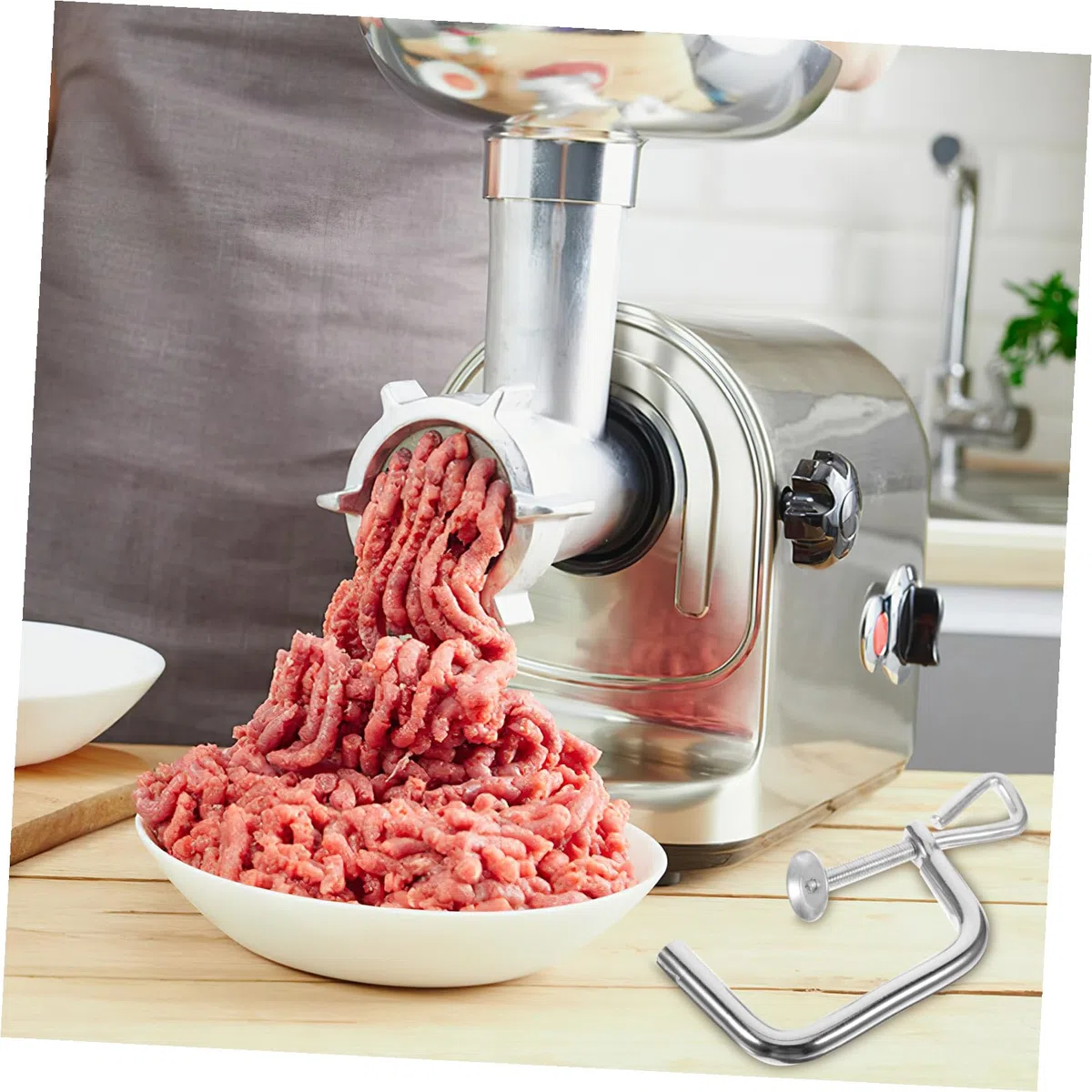 Ciieeo Universeller Pasta Maker Fixierclip 6.10X2.76X0.39In Metallklemme Zur Stabilen Befestigung Von Nudelmaschinen Ersatzteil Für Küche Und Haushalt