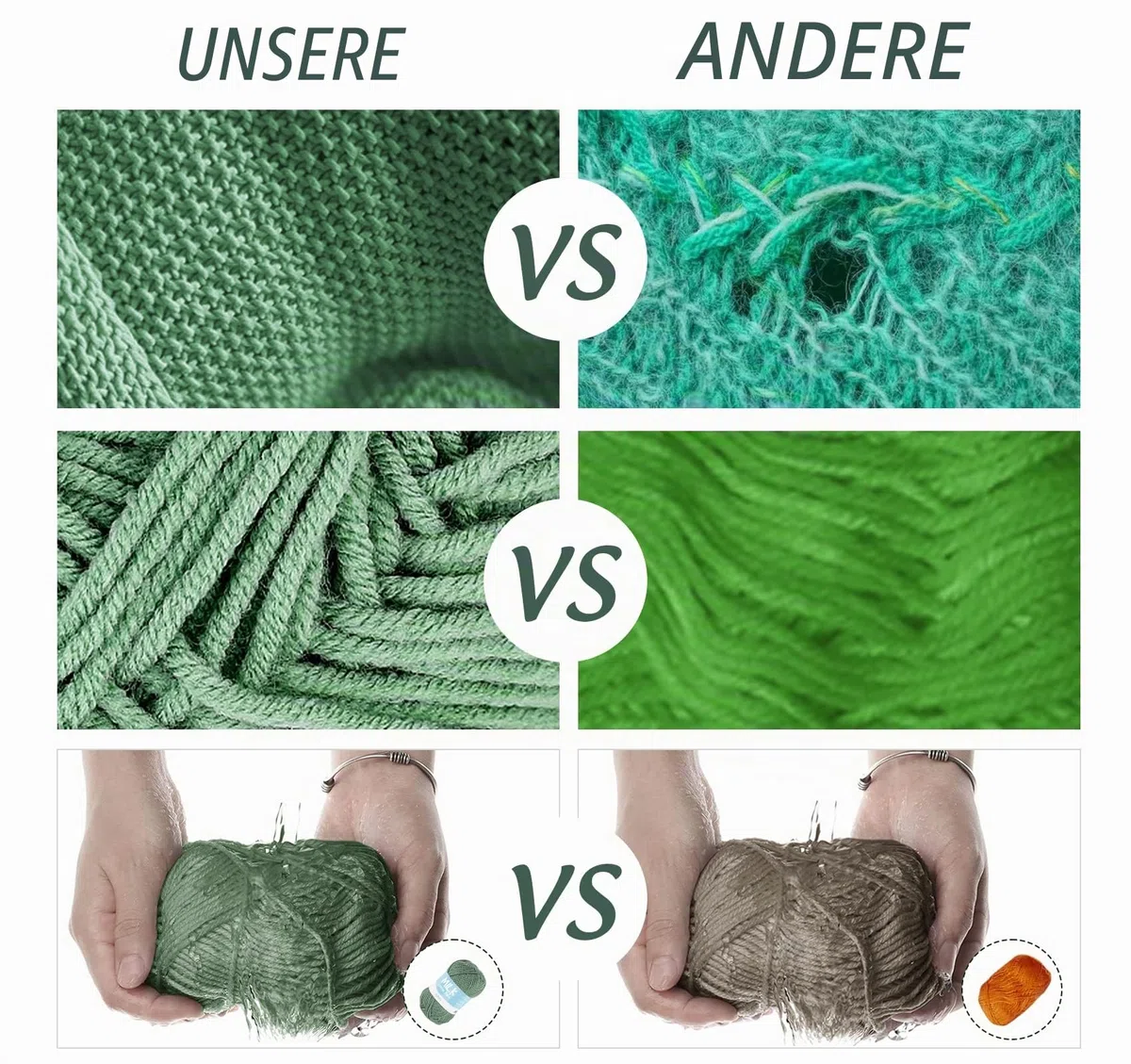 Häkelgarn 12x50g - Wolle Salbei Super Weiche Acryl Garn- Wollen zum Stricken Häkeln für Anfänger - Babywoll 1200m für Handarbeitsprojekte