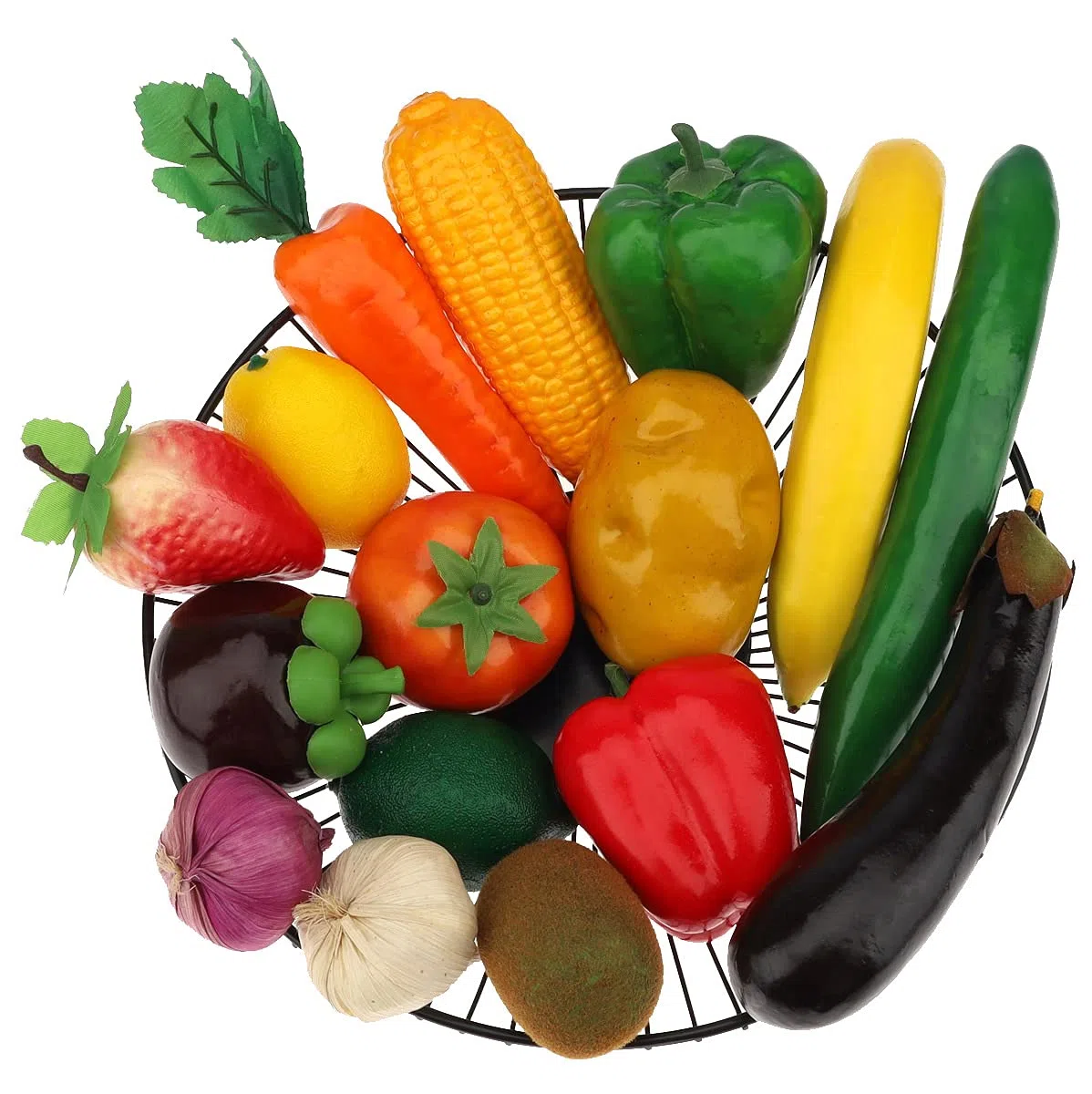 16 Pcs Künstliches gemüse, Plastik Gemüse und Obst deko, Künstliche Obst und Gemüse Für Dekoration