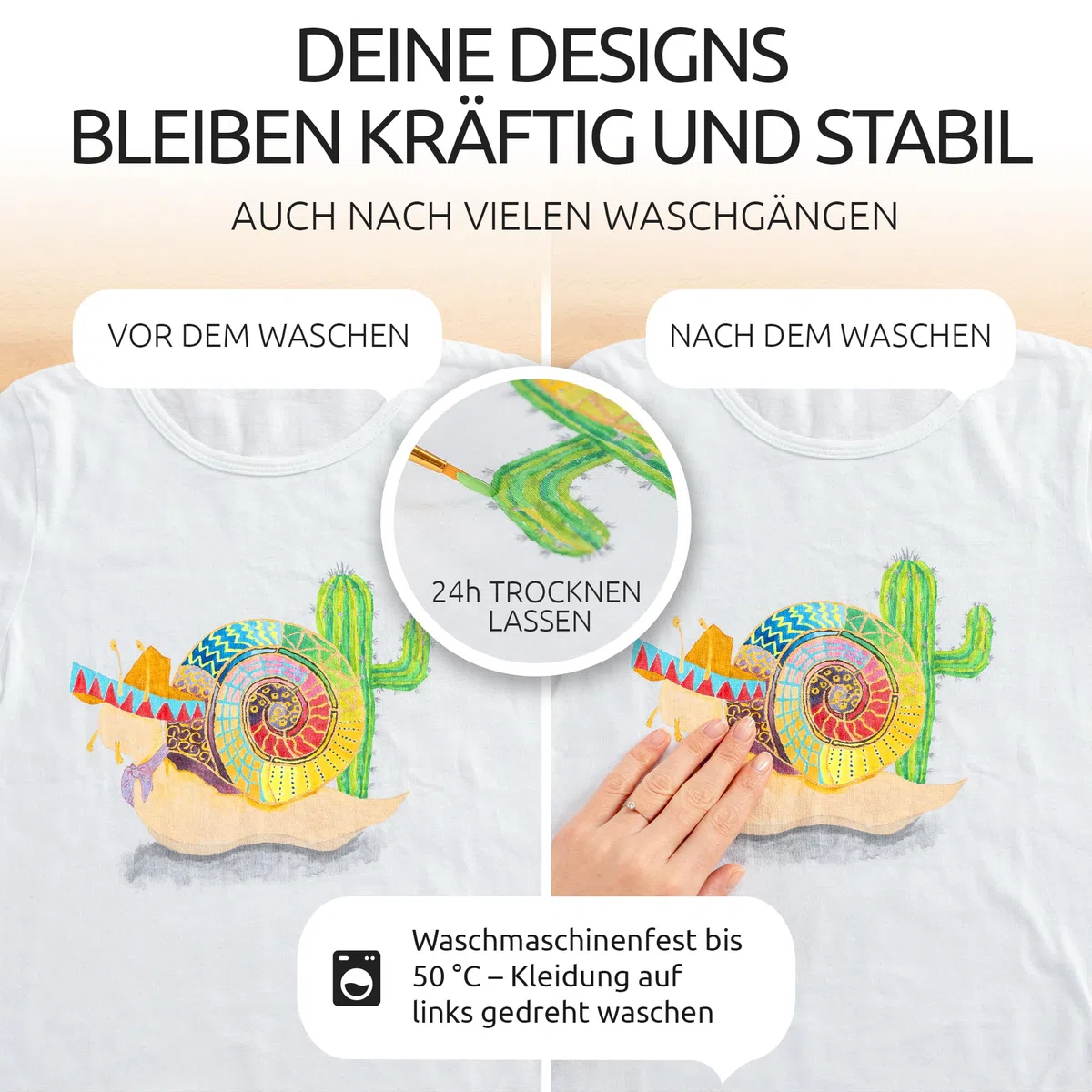 Premium 24x60ml Stoffmalfarben waschfest - Textilfarbe waschmaschinenfest - Stofffarben waschfest - Fabric Paint Textilfarben Stofffarbe Waschmaschine Stoffmalfarbe Stoff Farbe Textilfarbe zum malen