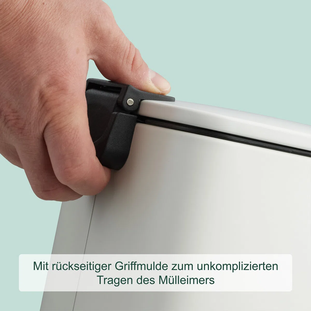 Relaxdays Kosmetikeimer, 8 L, Absenkautomatik, entnehmbarer Inneneimer, Metall, Bad Mülleimer, inkl. Müllbeutel, weiß