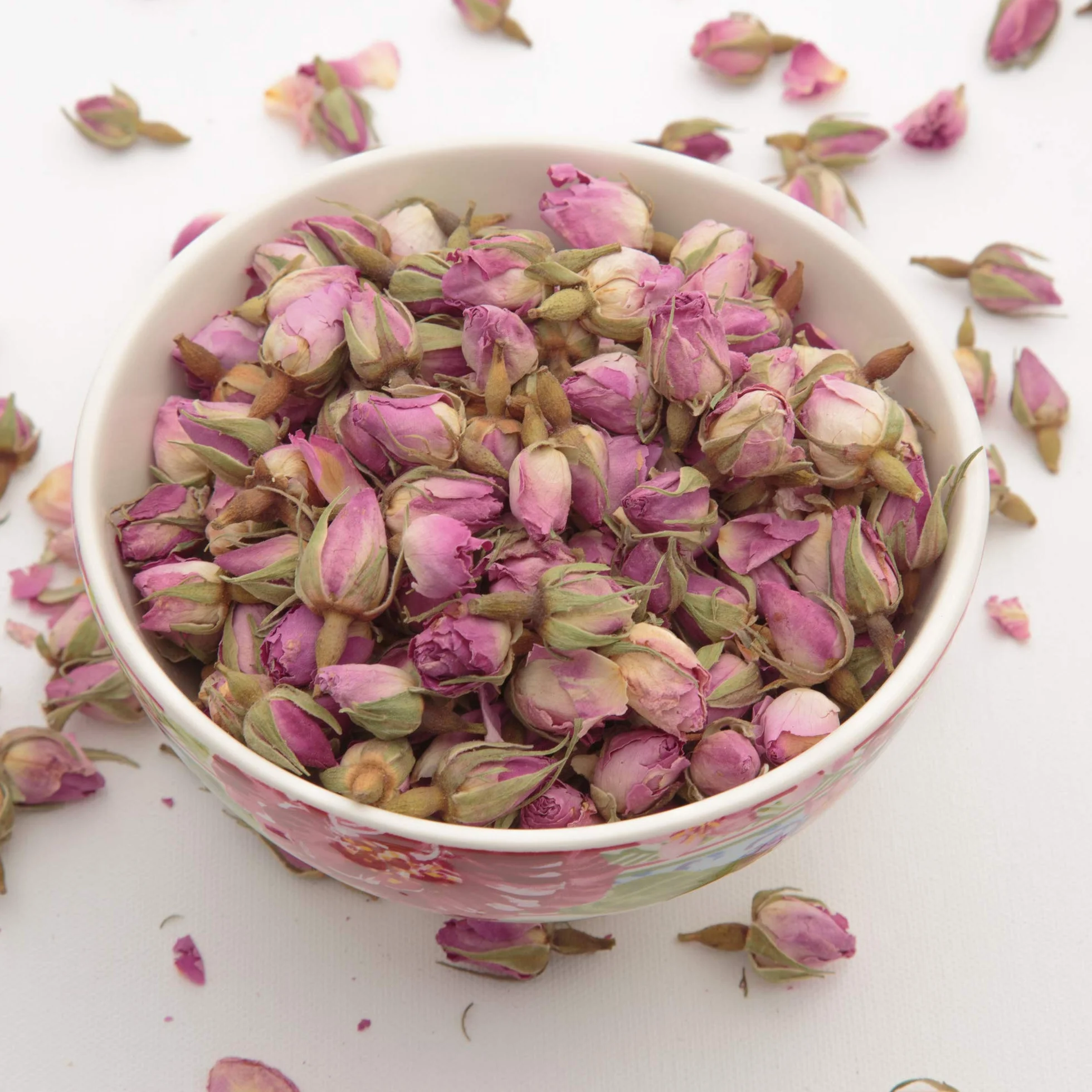 100 Gramm Rosa Rosenknospen und Rosenblätter getrocknet Potpourri parfümiert Duftkissen Füllung und Raumduft Diffuser Trockenblumen Rosa Deko